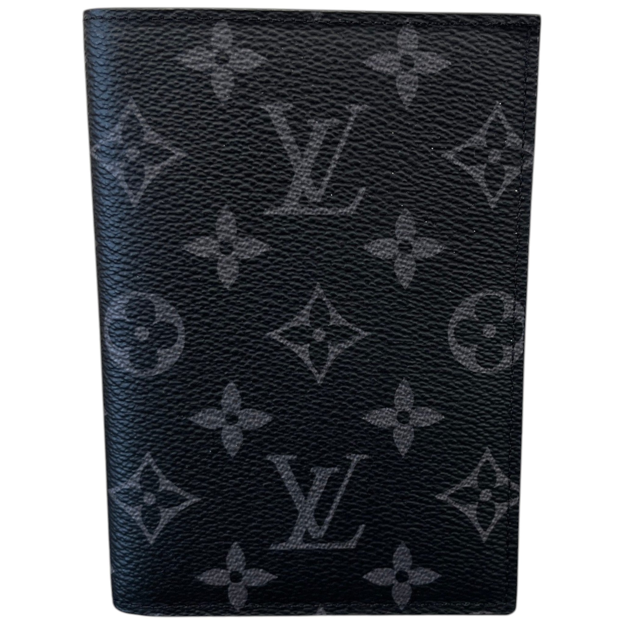 Men's Monogram Eclipse Passport Cover Wallet Black
