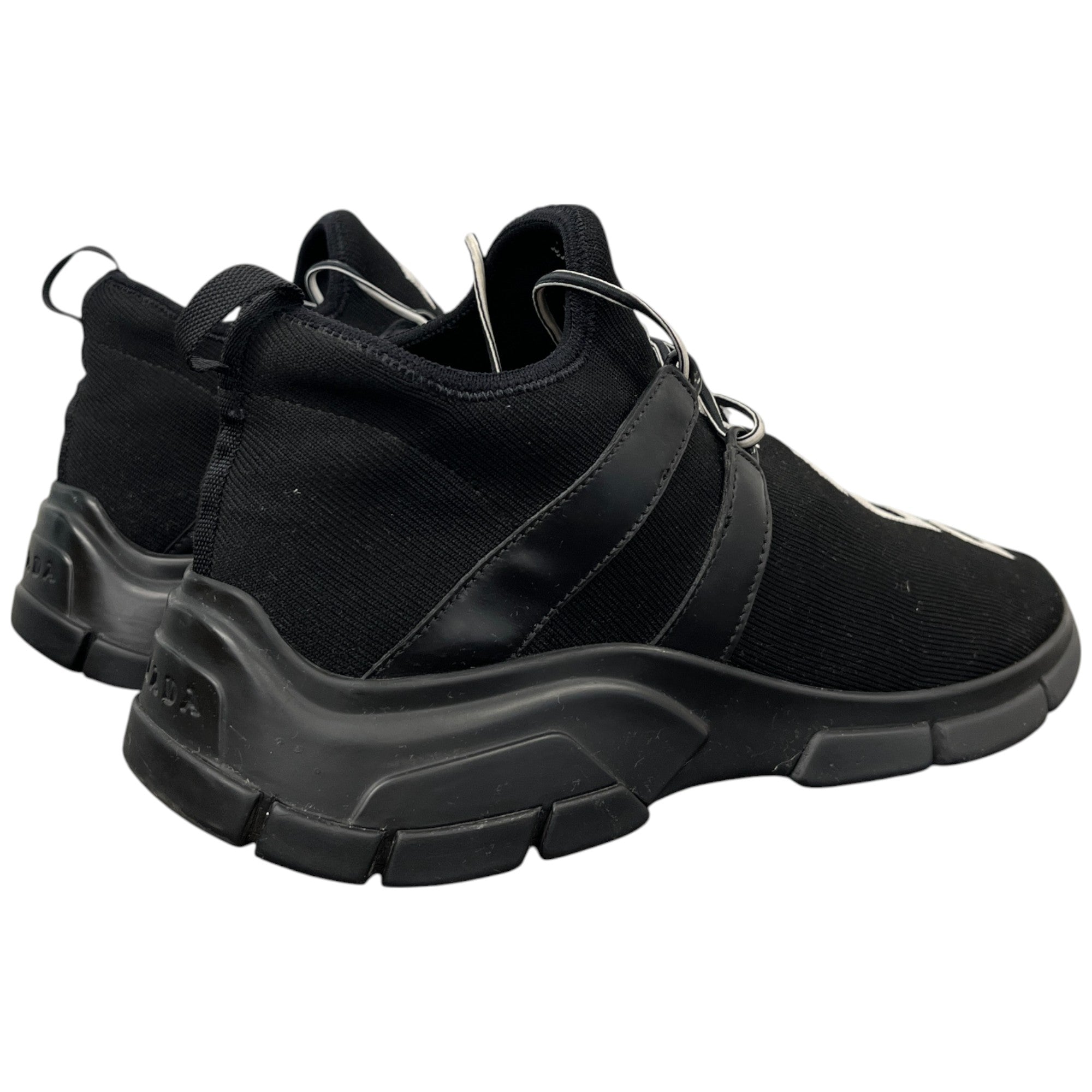 Men's Knit Logo Low Trainers Black Size EU 41 / UK 7