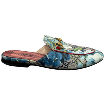 Women's Gg Blooms Princetown Mules Blue Size EU 35 / UK 2