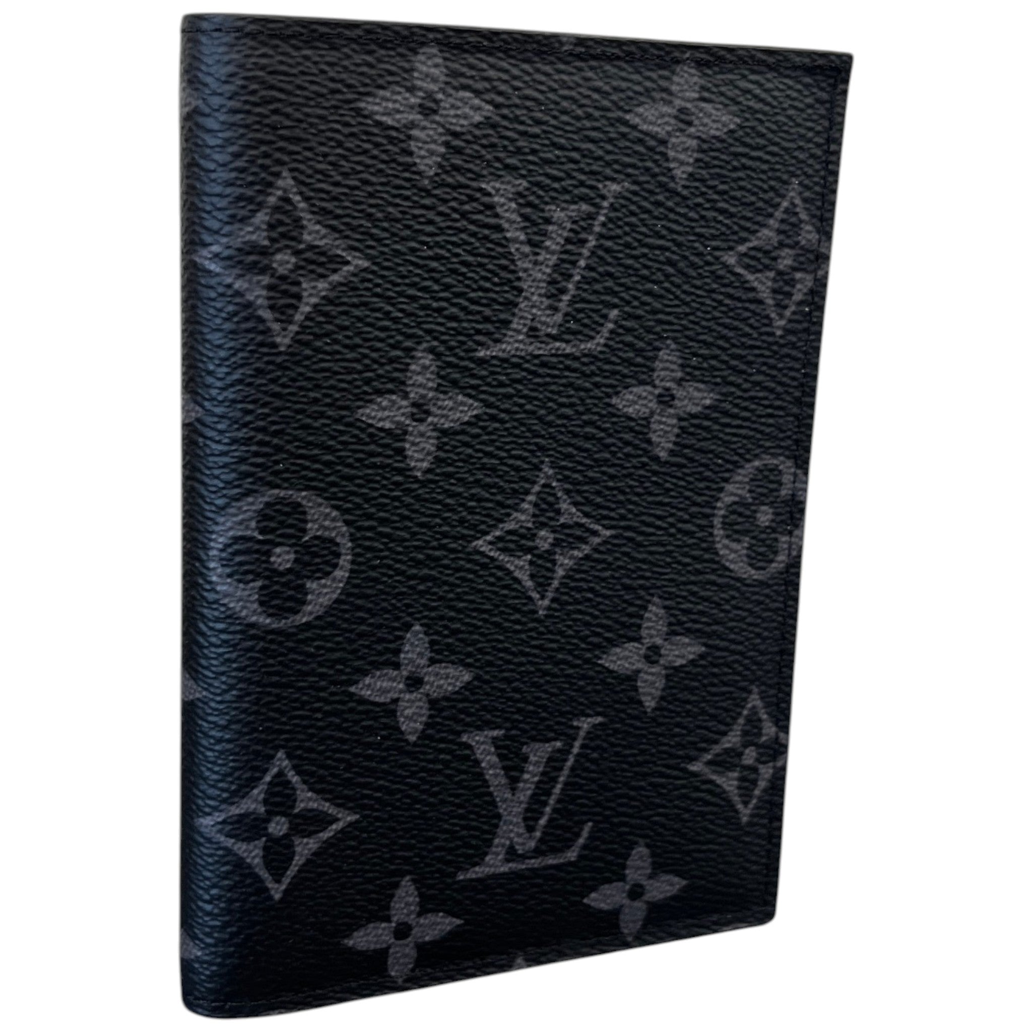 Men's Monogram Eclipse Passport Cover Wallet Black