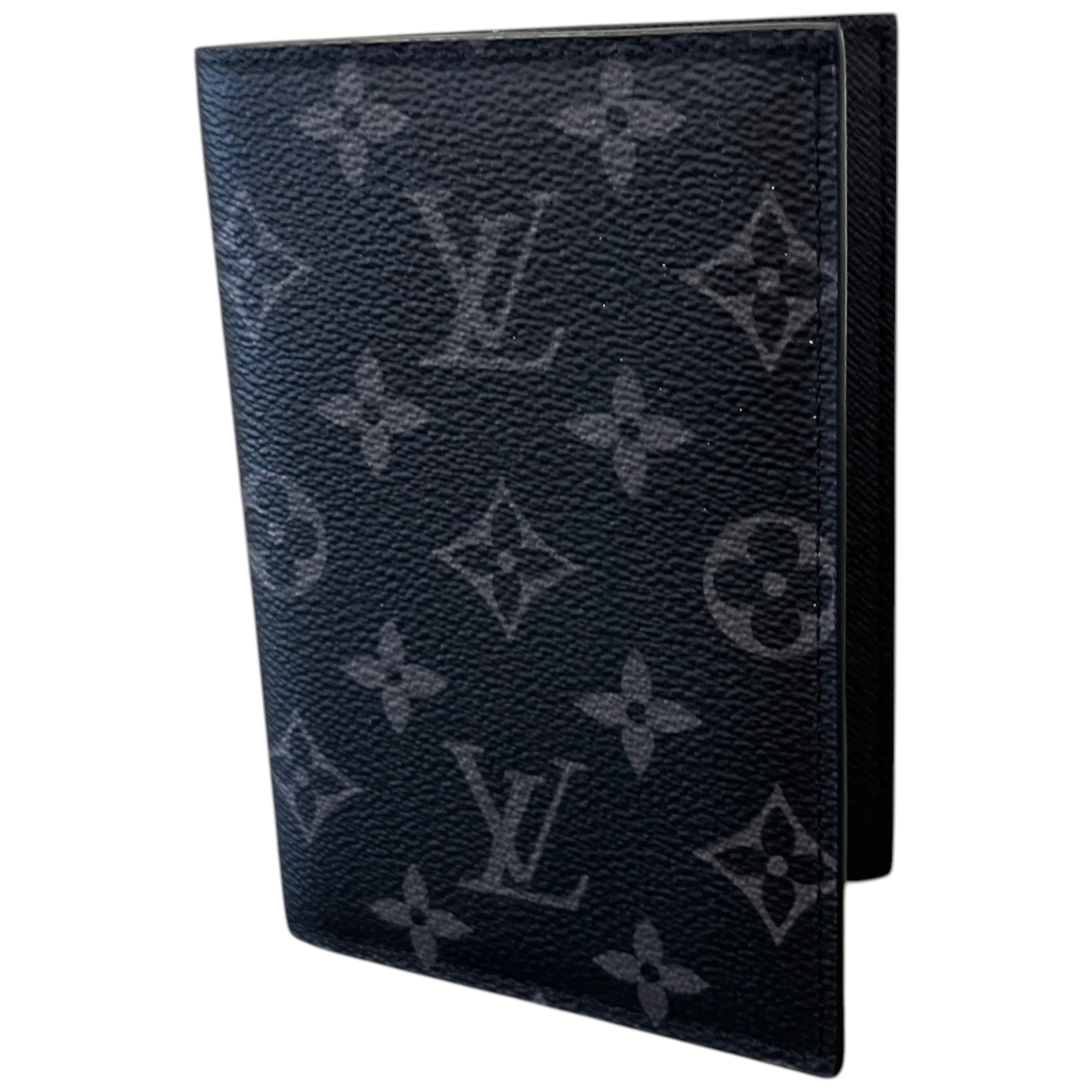 Men's Monogram Eclipse Passport Cover Wallet Black