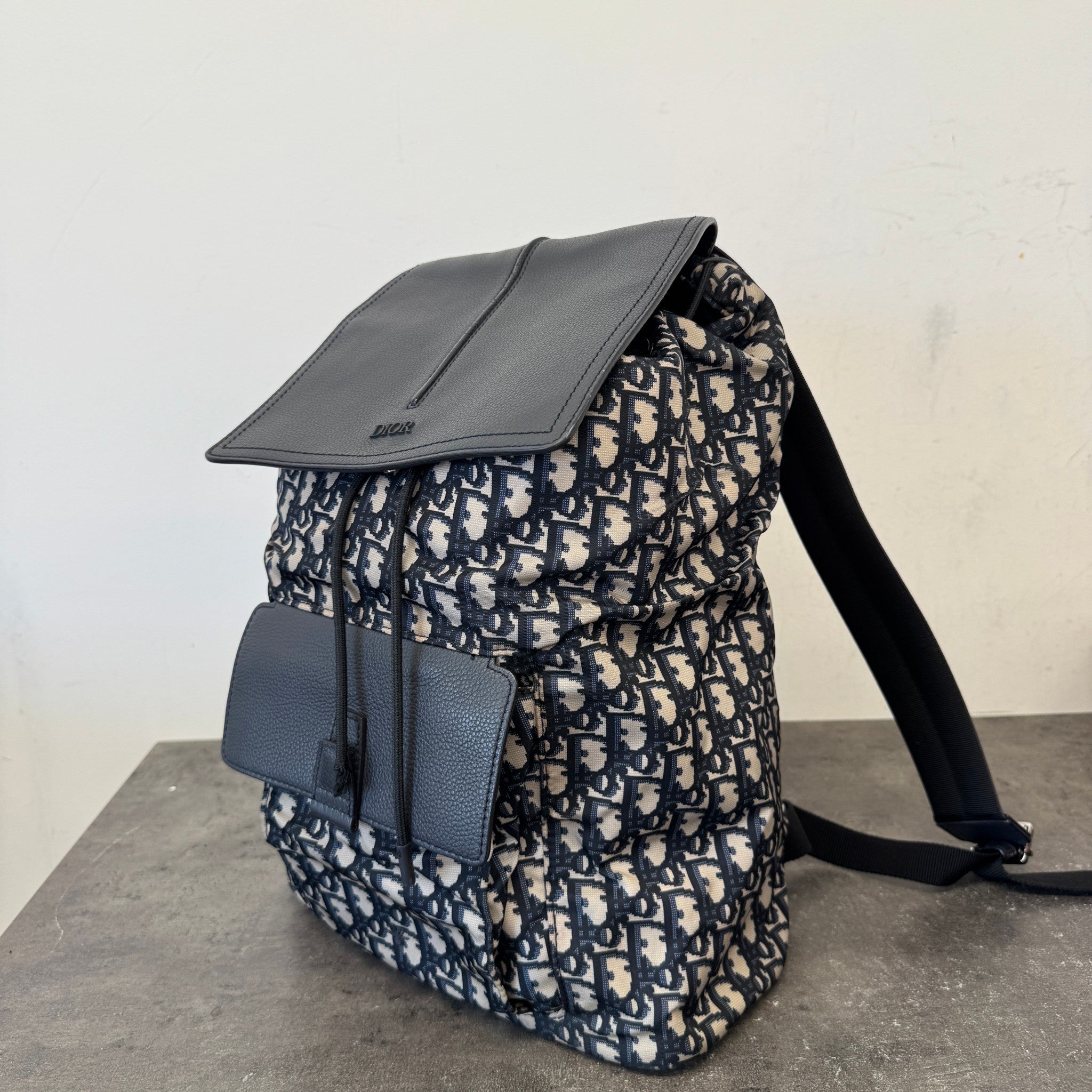 Men's Oblique Nylon Motion Backpack Navy