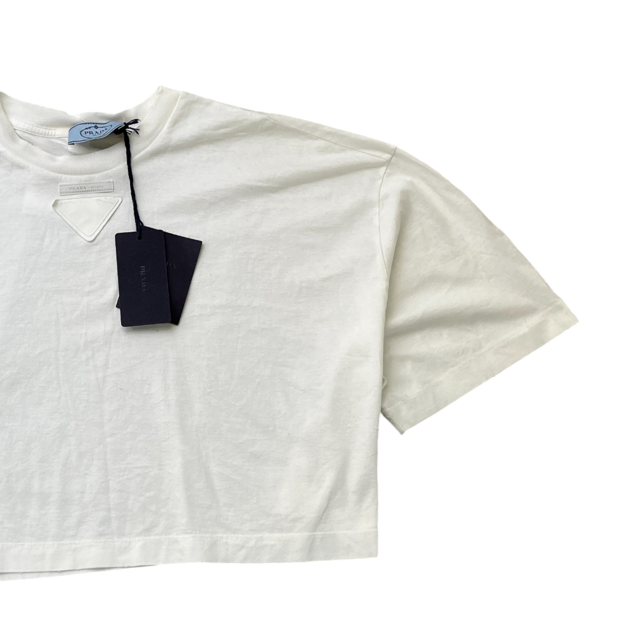 Women's Triangle Logo T-Shirt White Size S