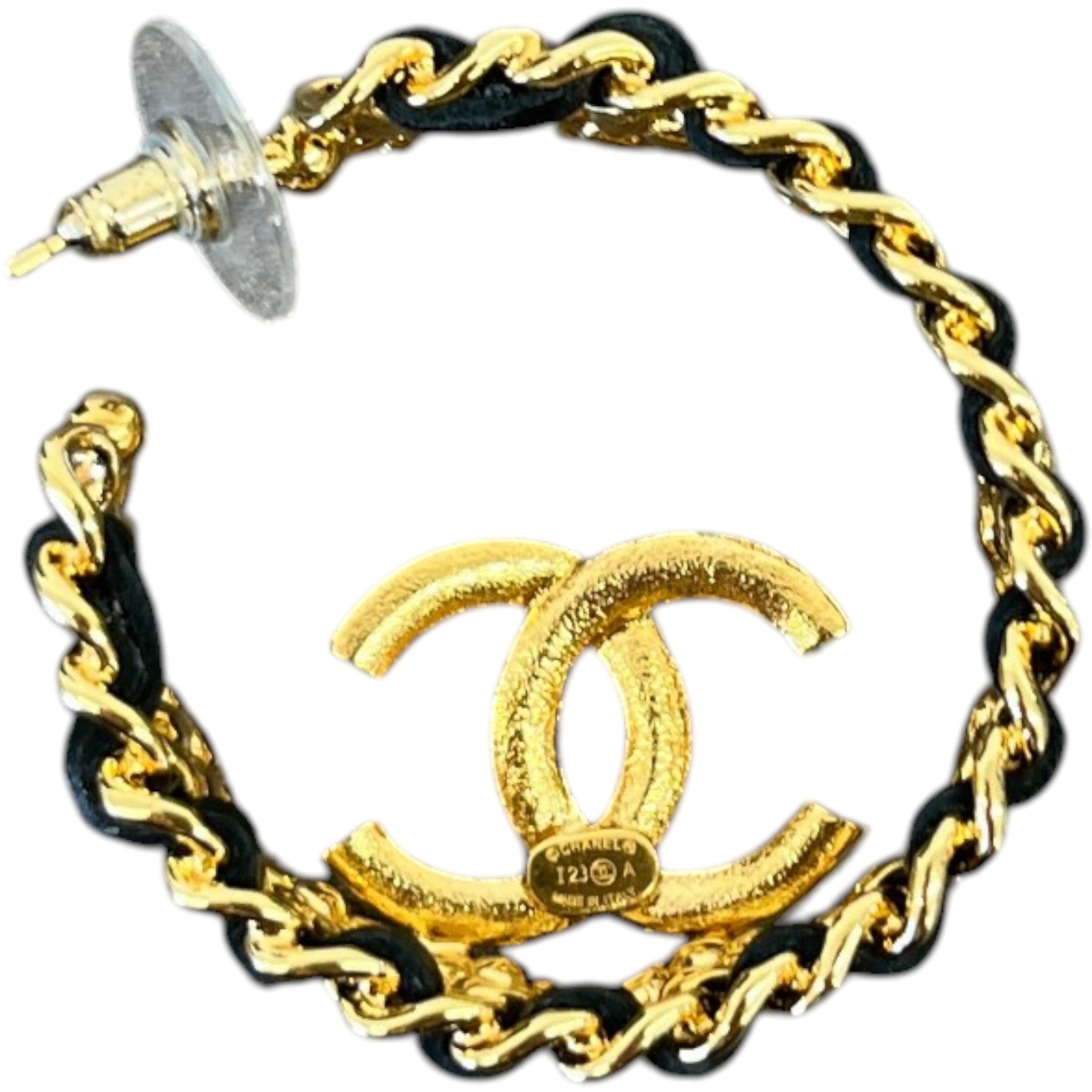 Women's Cc Logo Hoop Earrings Gold