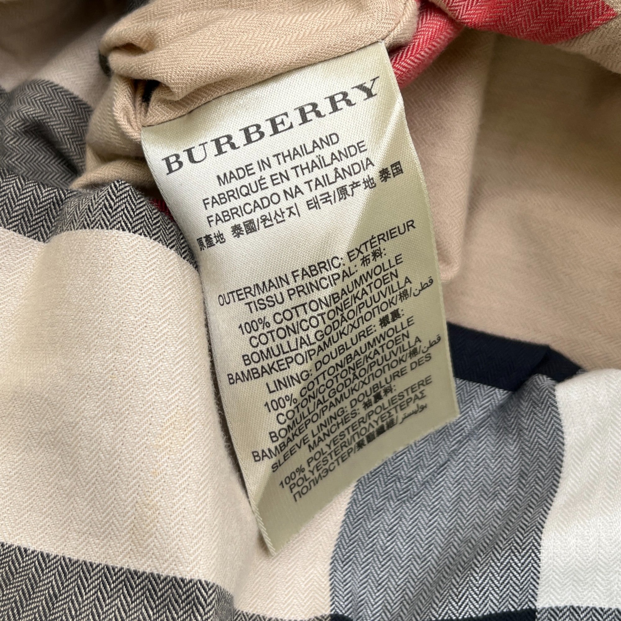 Men's Trench Jacket Beige Size M