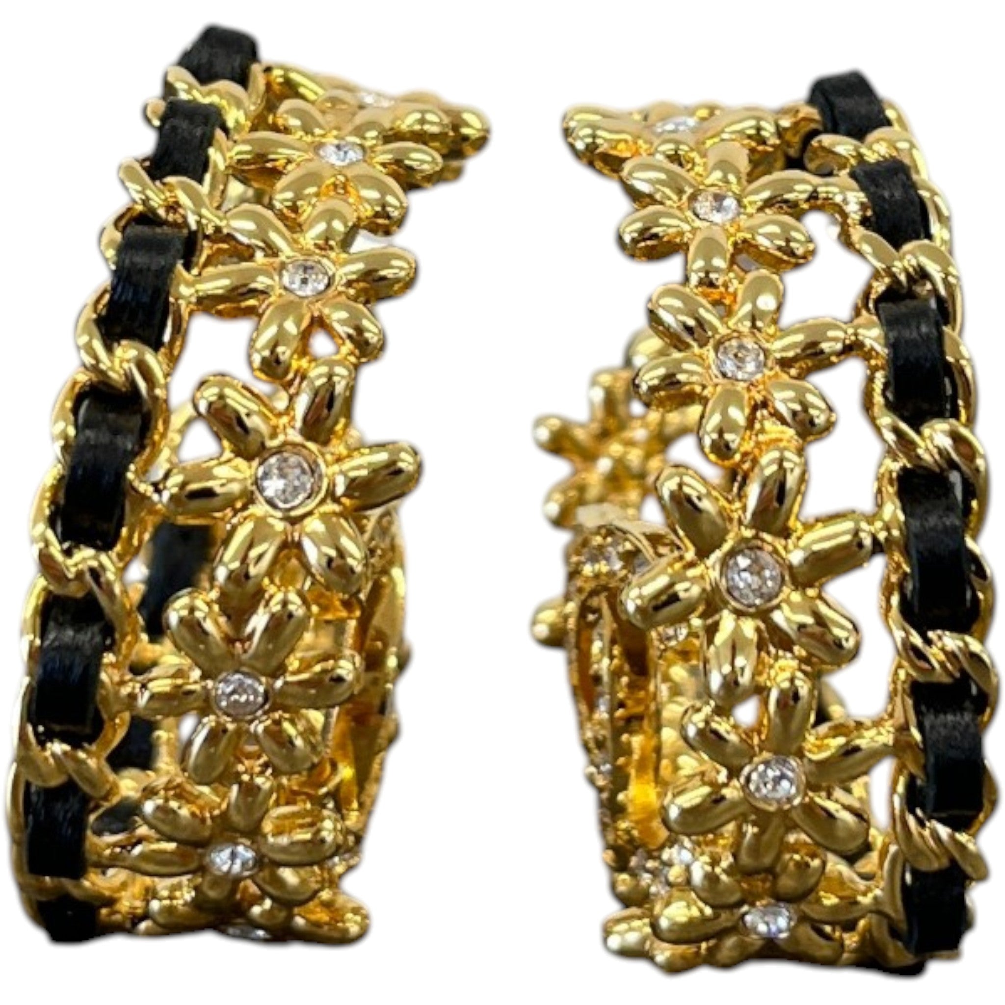 Women's Cc Logo Hoop Earrings Gold