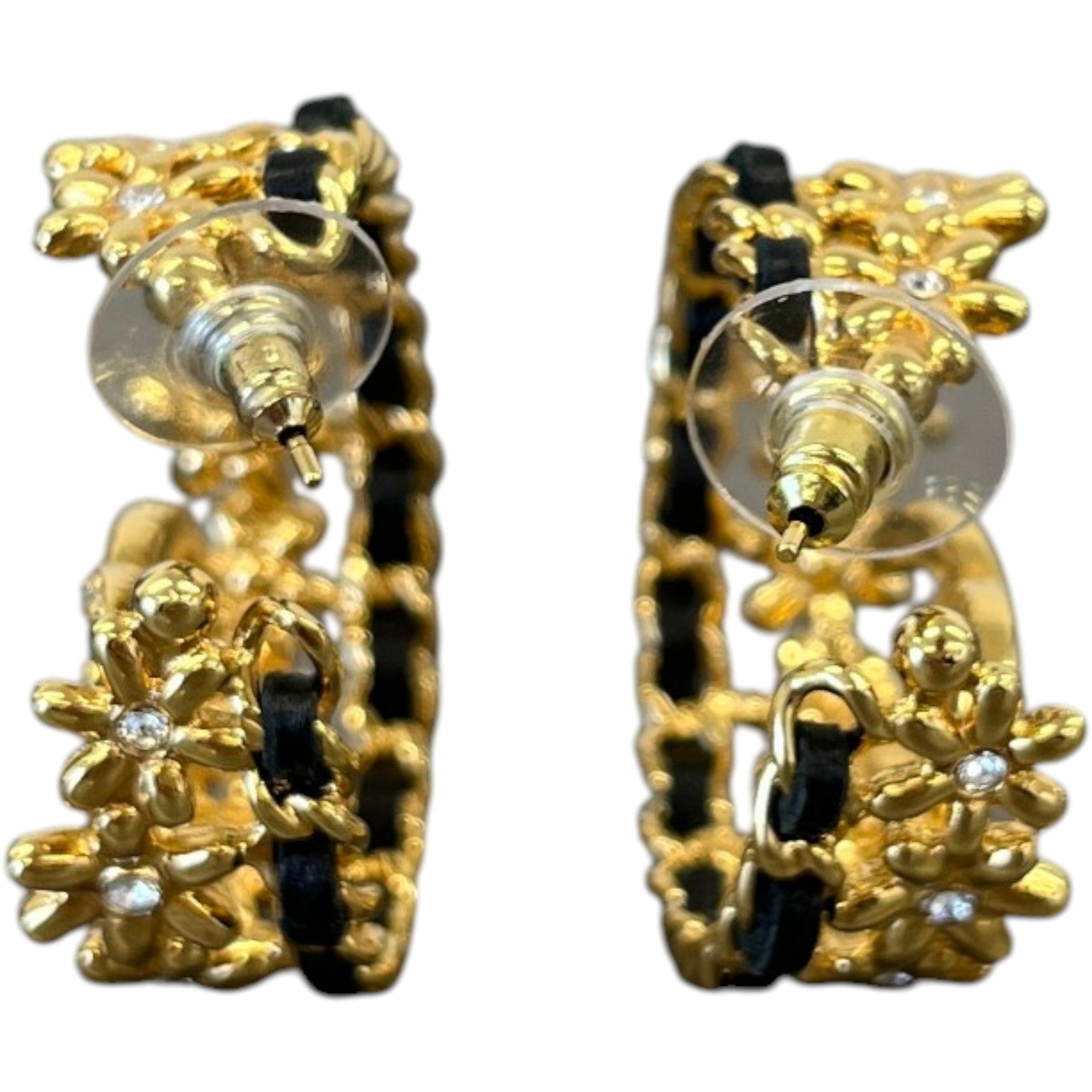 Women's Cc Logo Hoop Earrings Gold