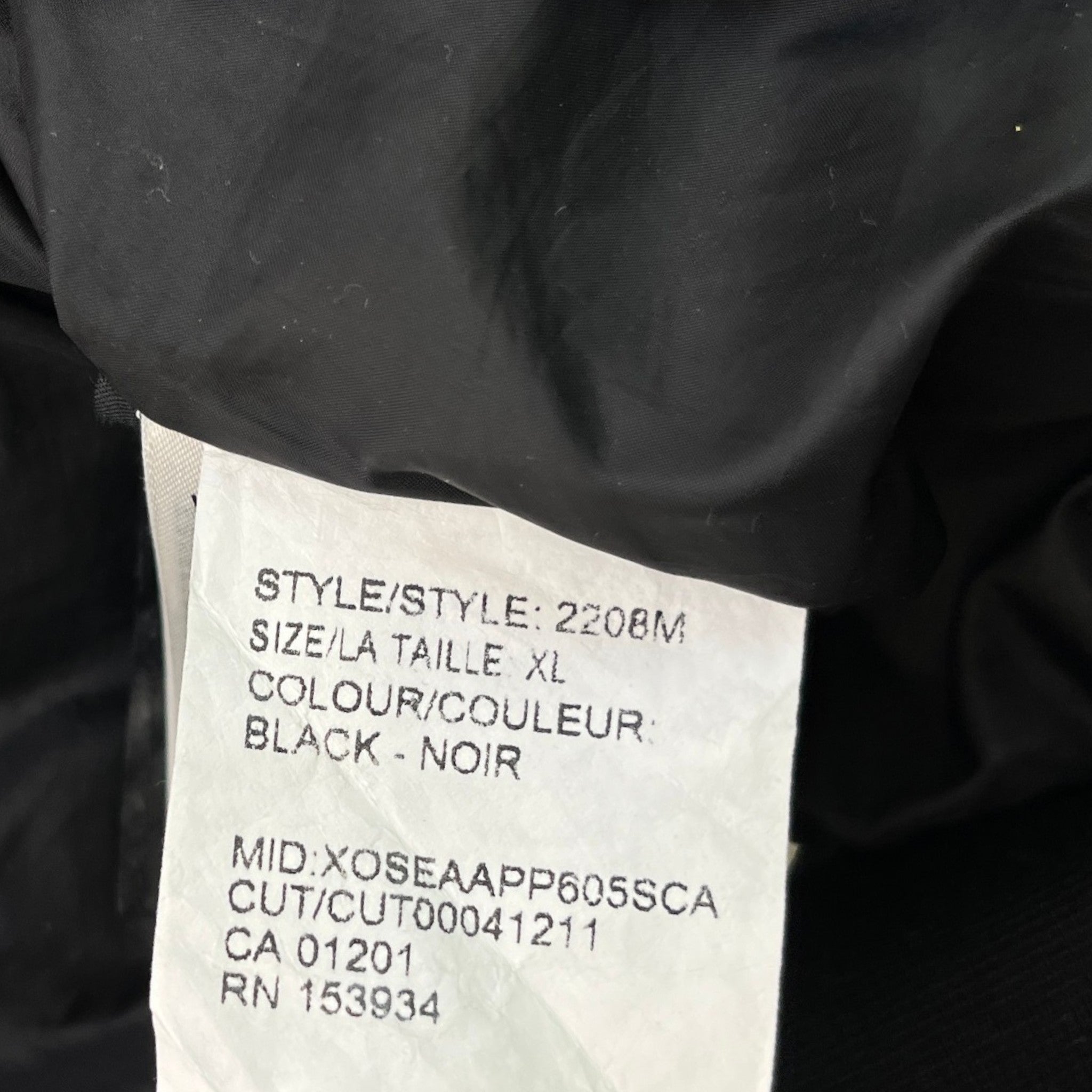 Men's Cabri Hoody Down Jacket Black Size XL