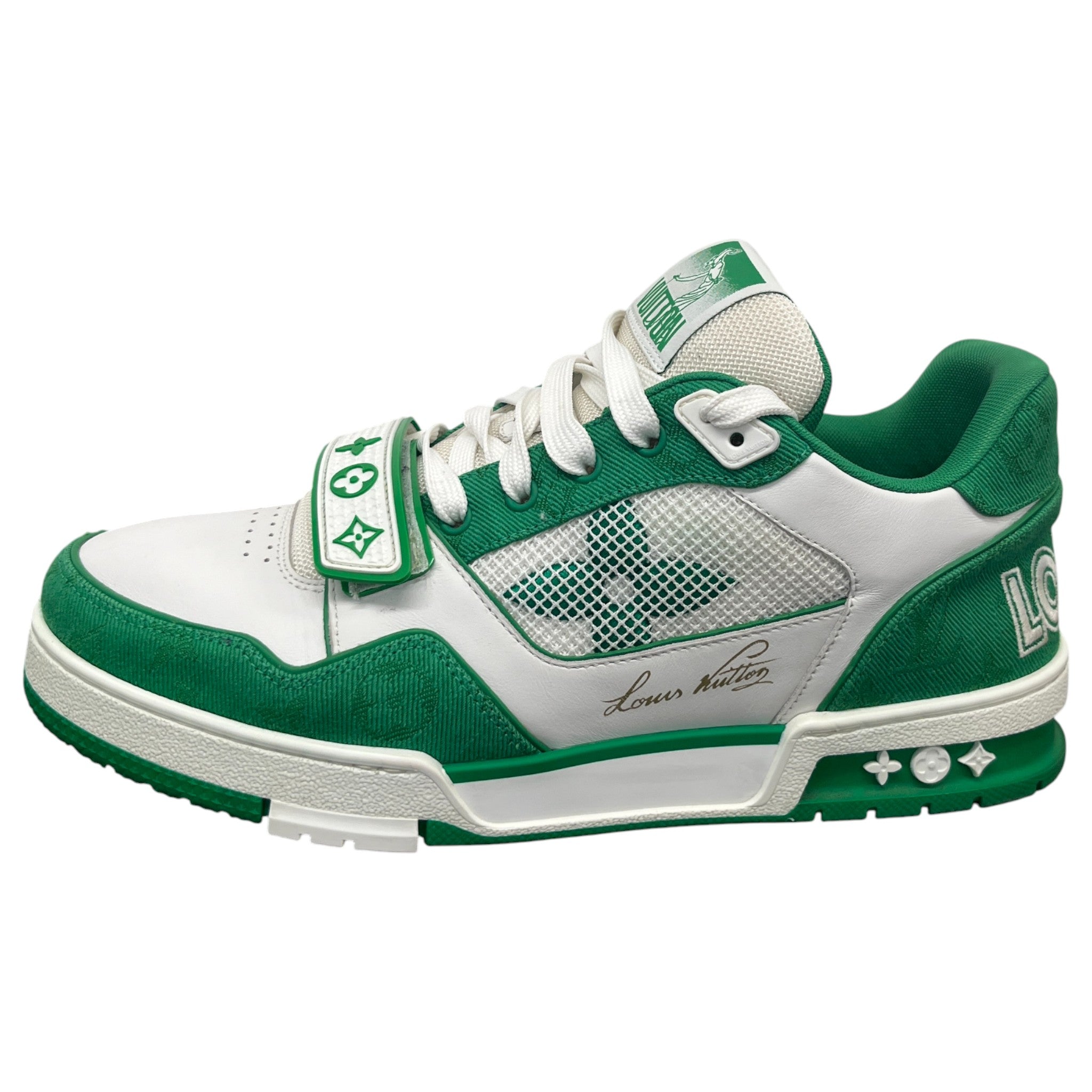 Men's Lv Velcro Strap Low Trainers Green Size EU 42.5 / UK 8.5