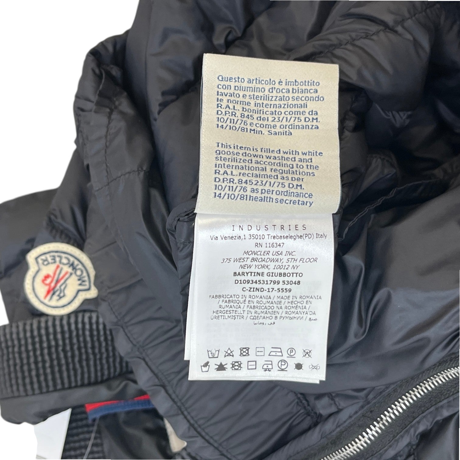 Women's Barytine Down Jacket Black Size 4 / UK 16