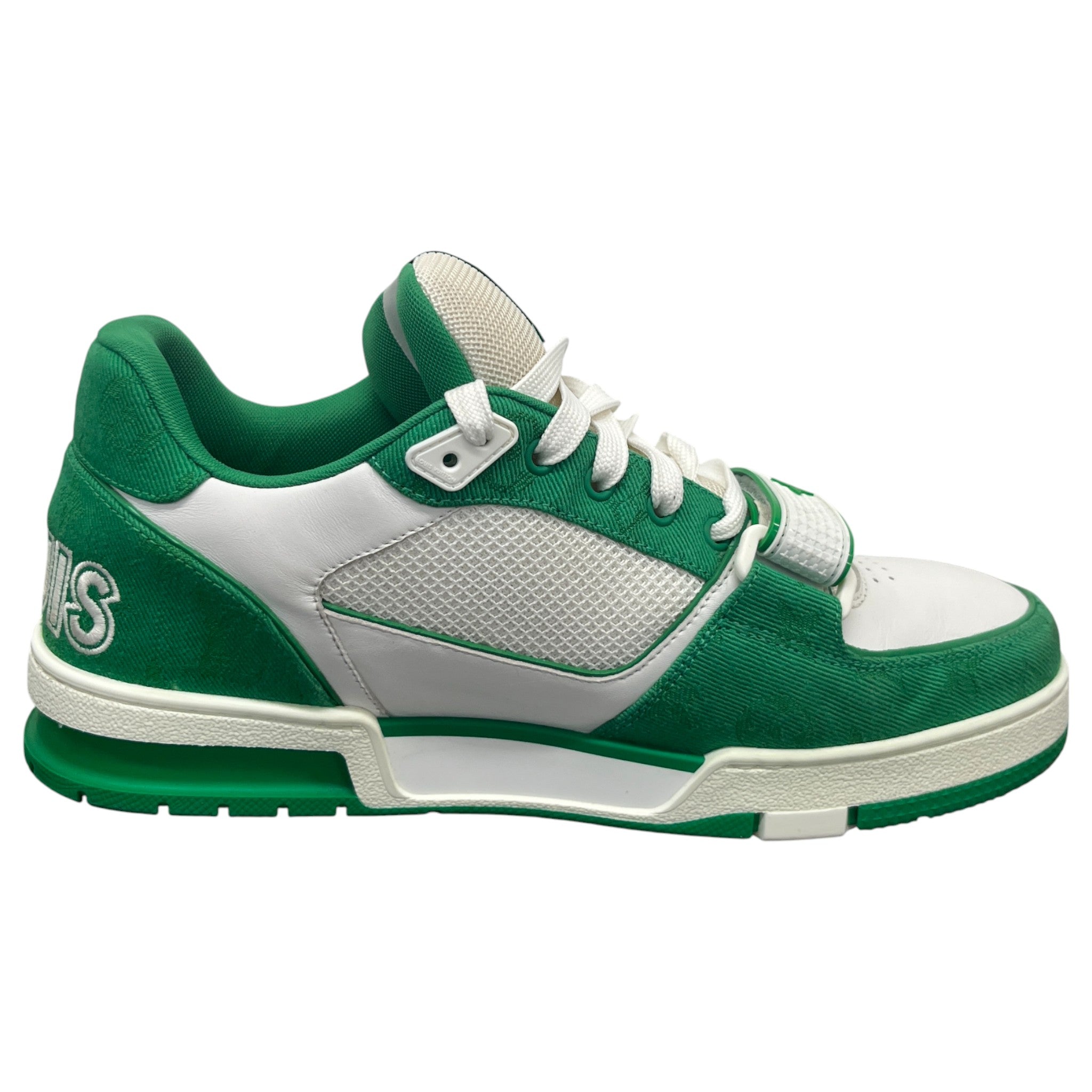 Men's Lv Velcro Strap Low Trainers Green Size EU 42.5 / UK 8.5