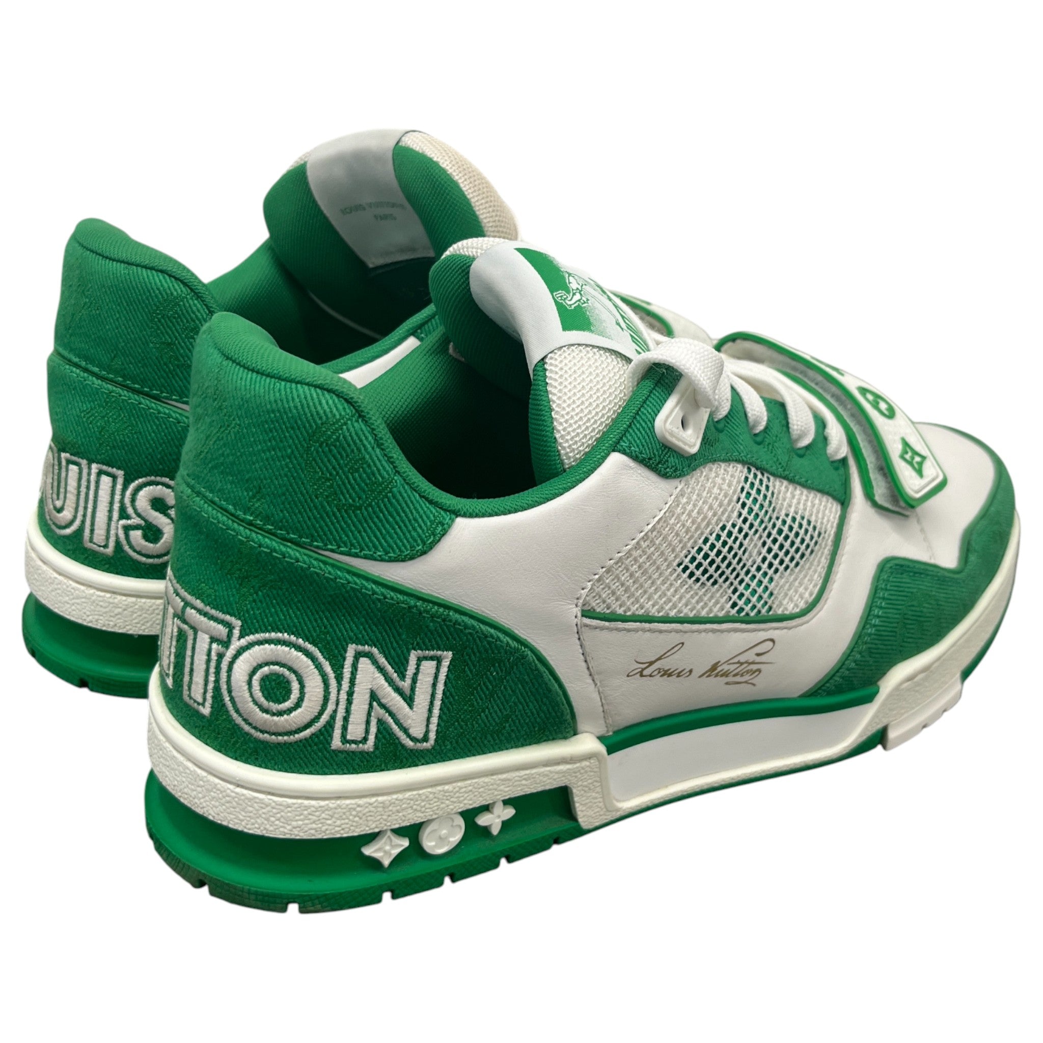 Men's Lv Velcro Strap Low Trainers Green Size EU 42.5 / UK 8.5