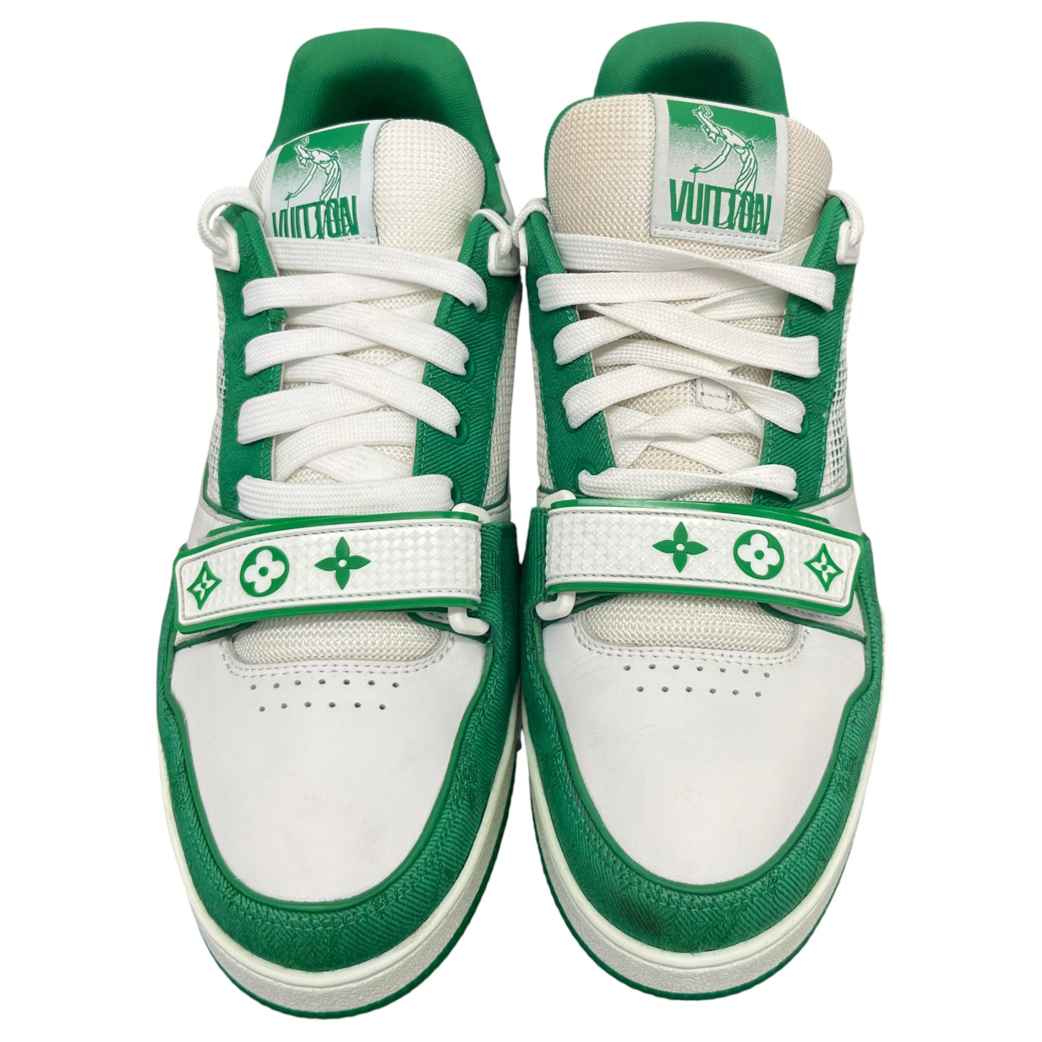 Men's Lv Velcro Strap Low Trainers Green Size EU 42.5 / UK 8.5