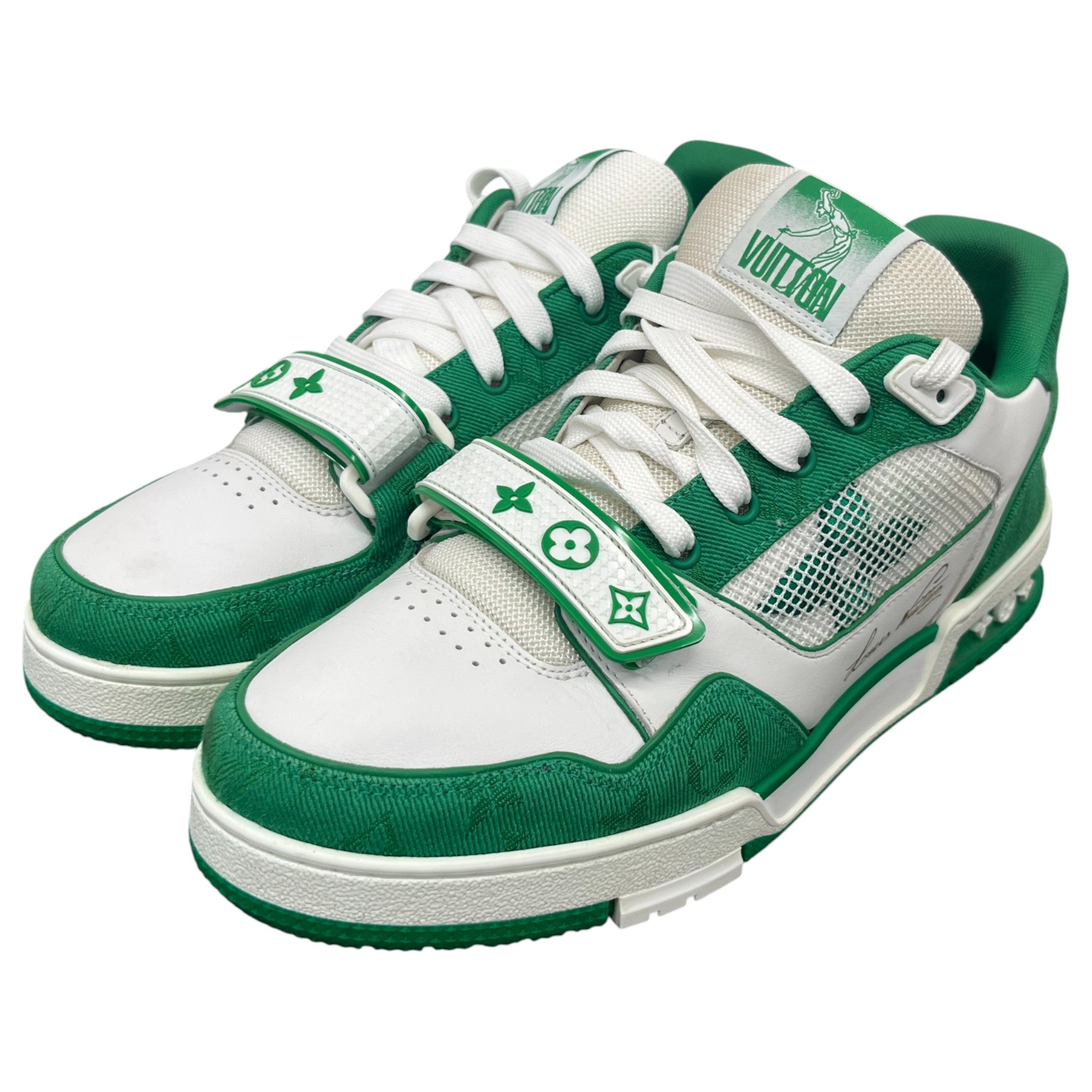 Men's Lv Velcro Strap Low Trainers Green Size EU 42.5 / UK 8.5