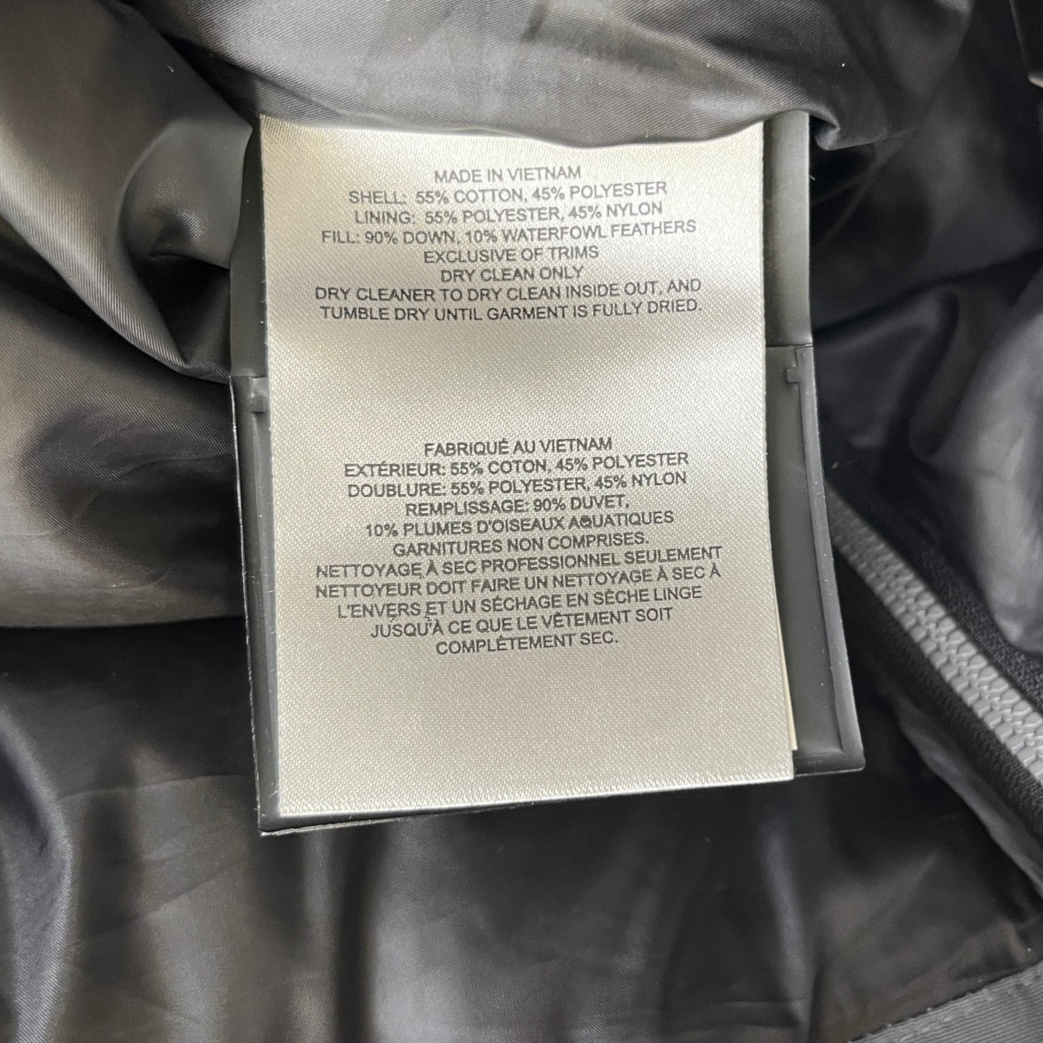Men's 3Q Down Jacket Grey Size M