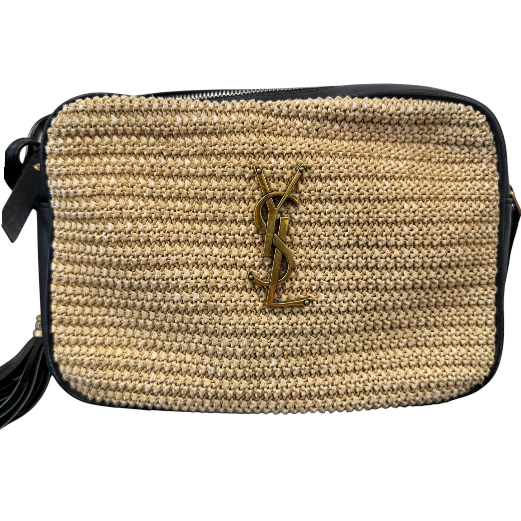 Women's Lou Raffia Camera Bag Beige