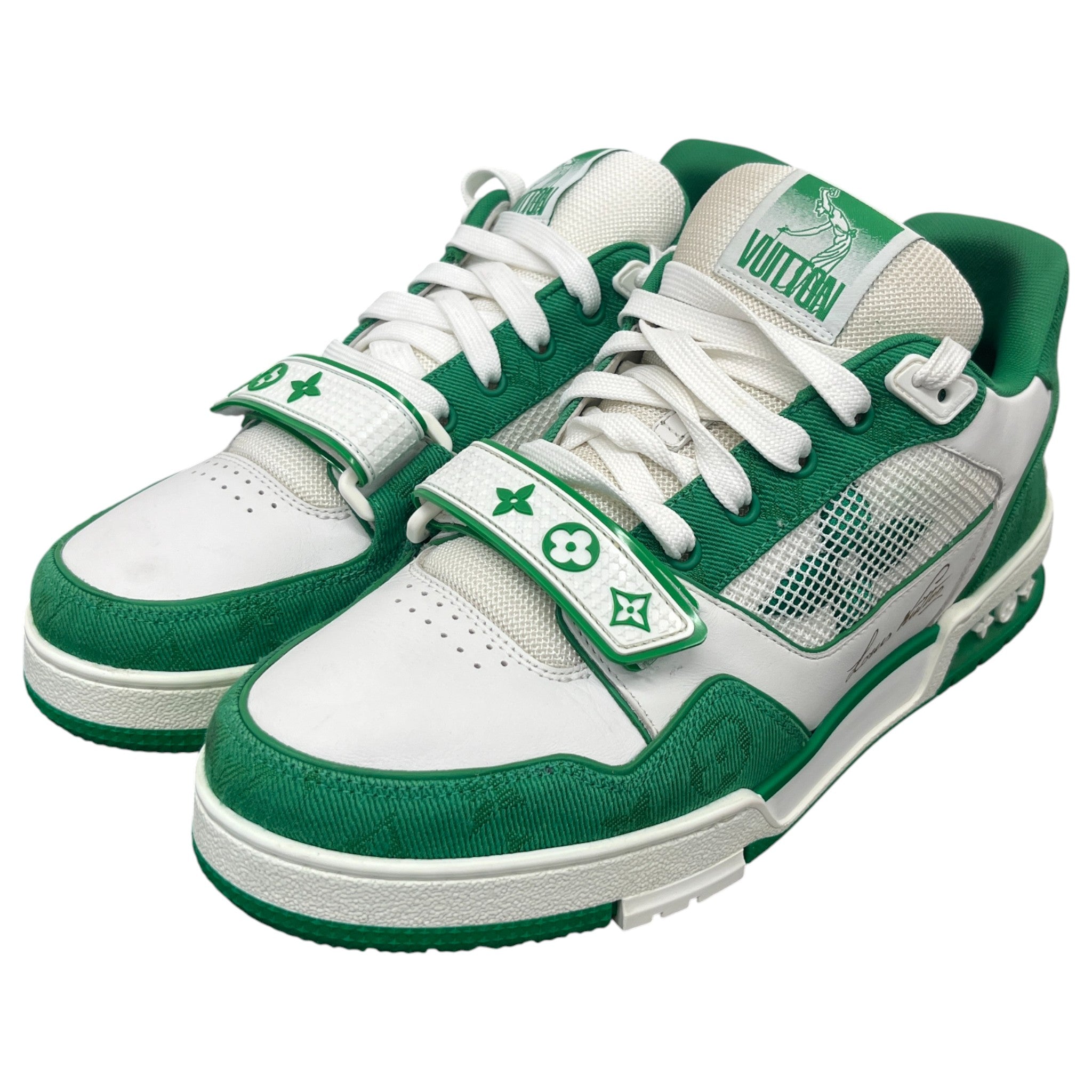 Men's Lv Velcro Strap Low Trainers Green Size EU 42.5 / UK 8.5