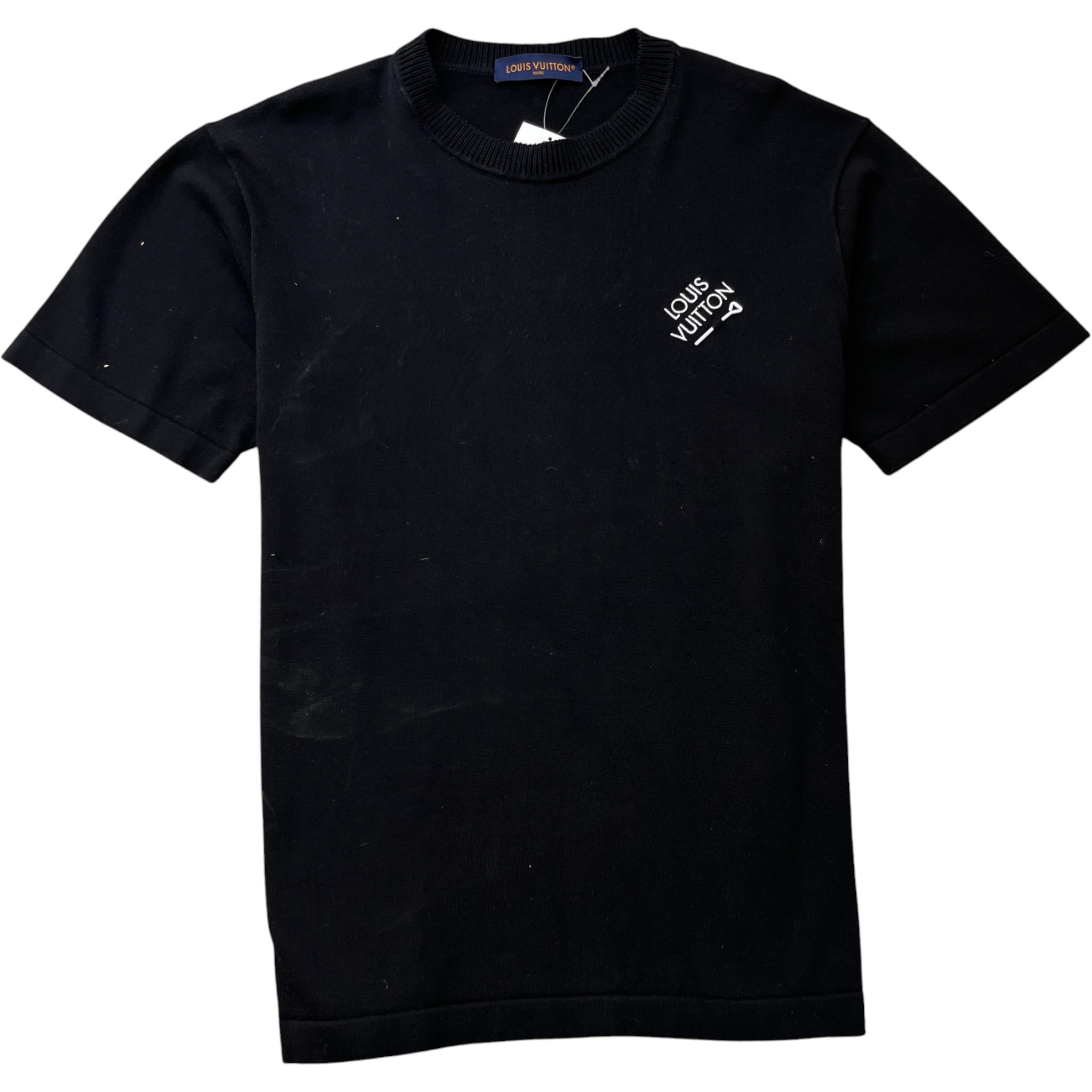 Men's Embroidered Logo T-Shirt Black Size XL