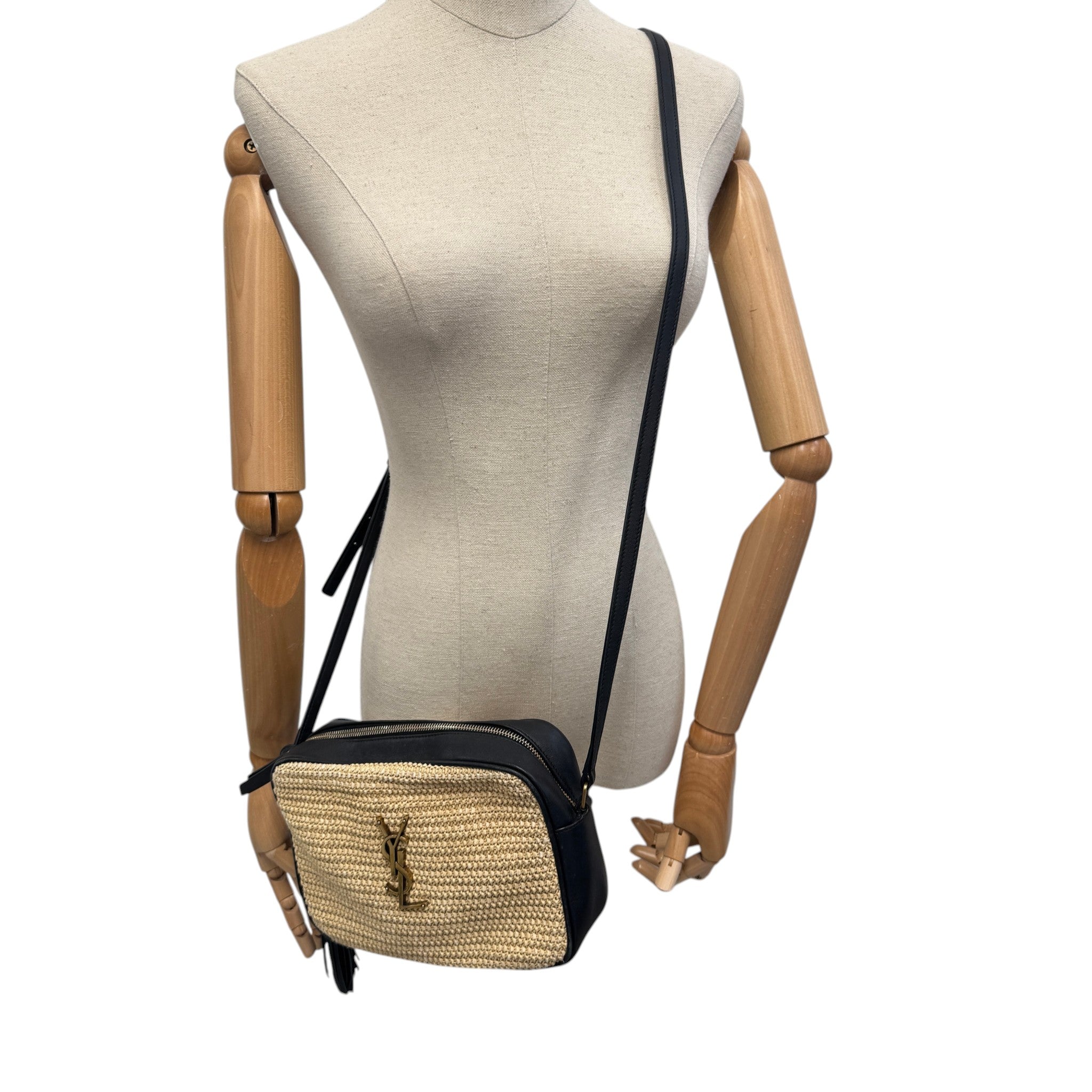 Women's Lou Raffia Camera Bag Beige