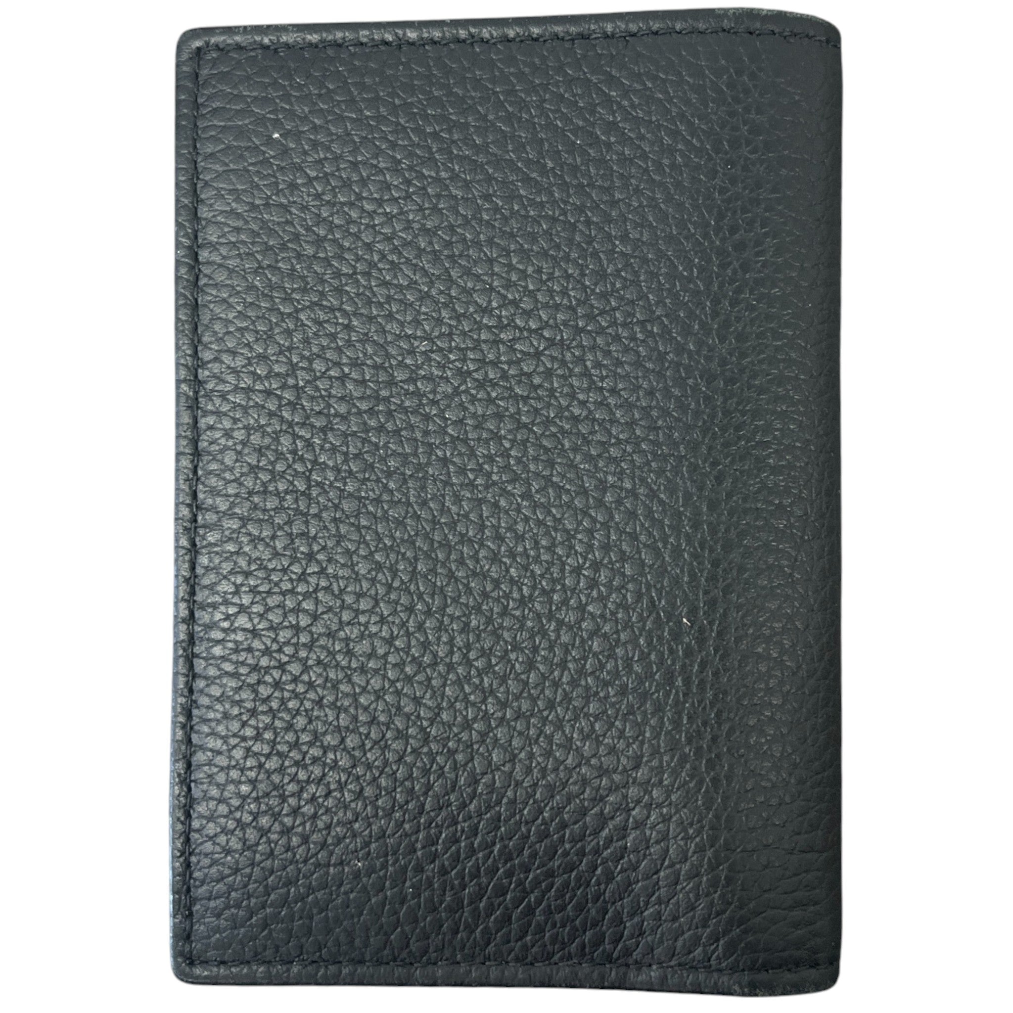 Men's Saddle Vertical Bifold Card Holder Black