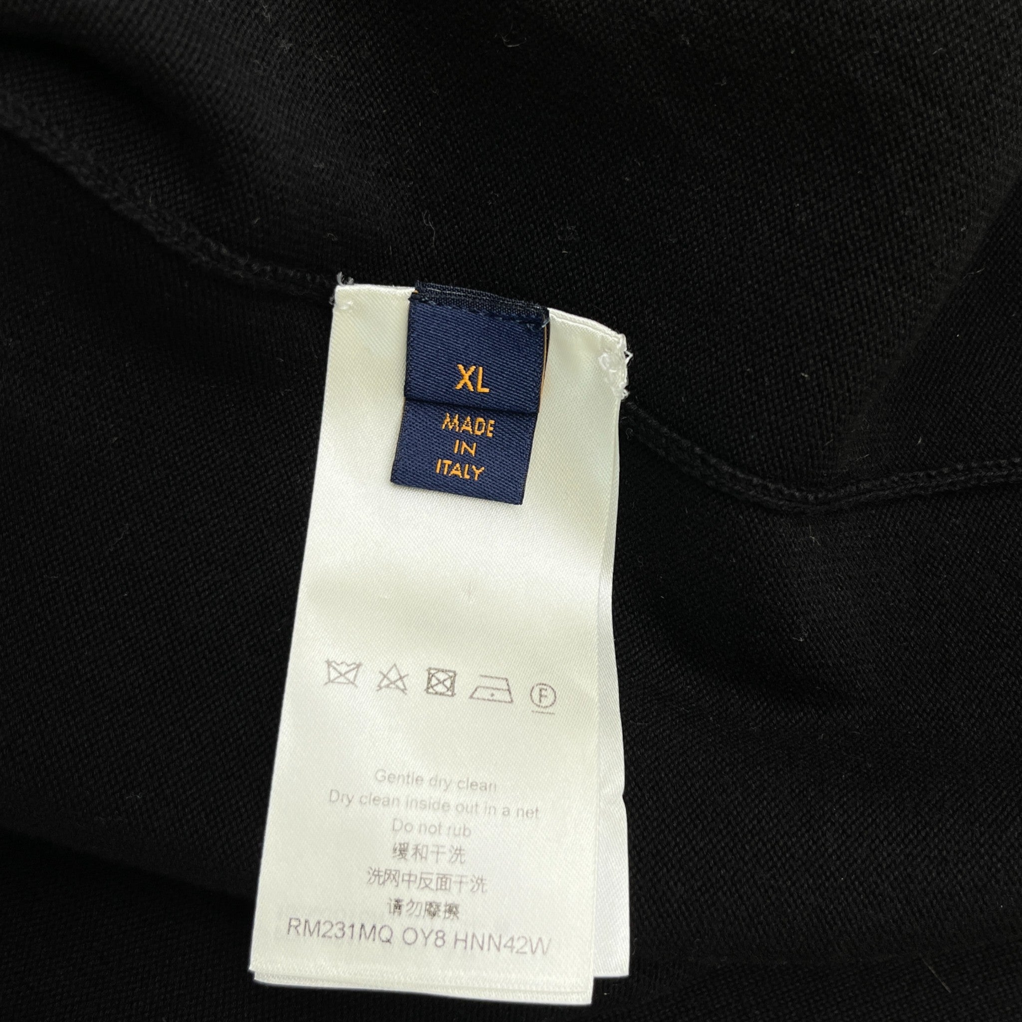 Men's Embroidered Logo T-Shirt Black Size XL