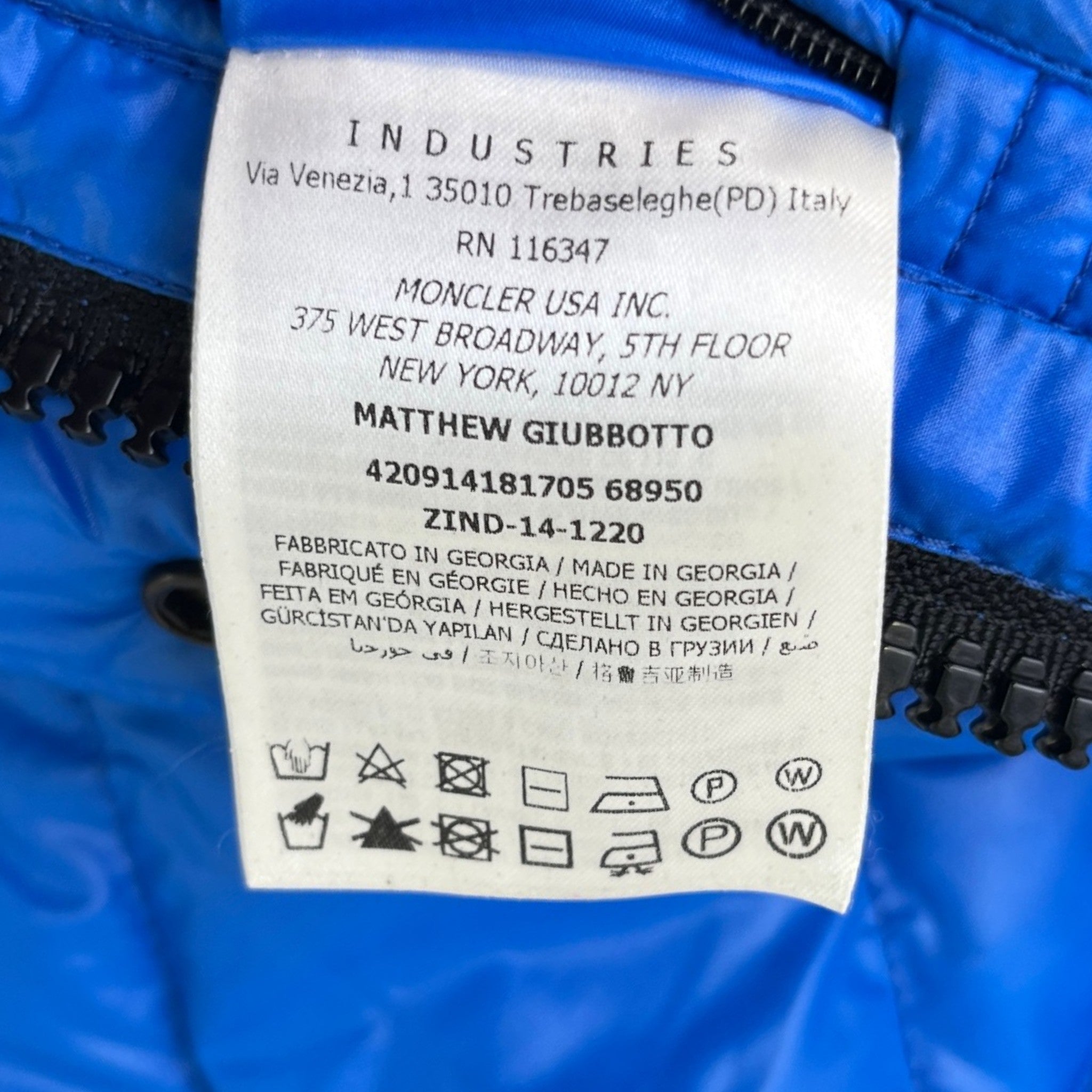 Men's Matthew Jacket Blue Size 1 / S