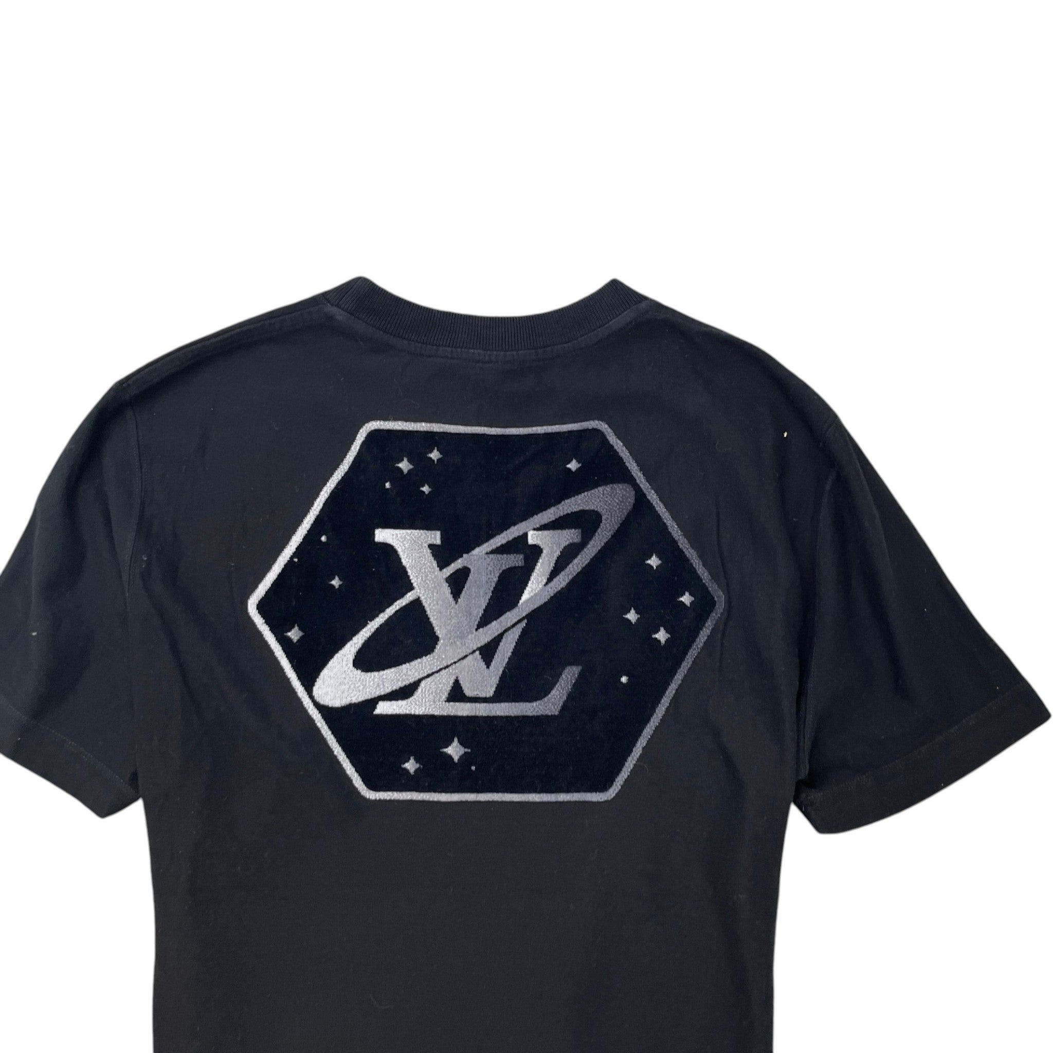 Men's Iridescent Space T-Shirt Black Size S
