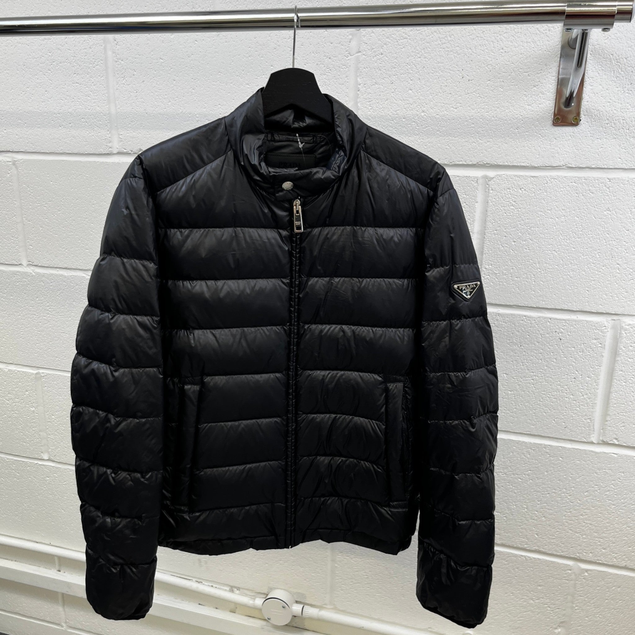 Men's Plaque Logo Down Jacket Black Size IT 46 / S
