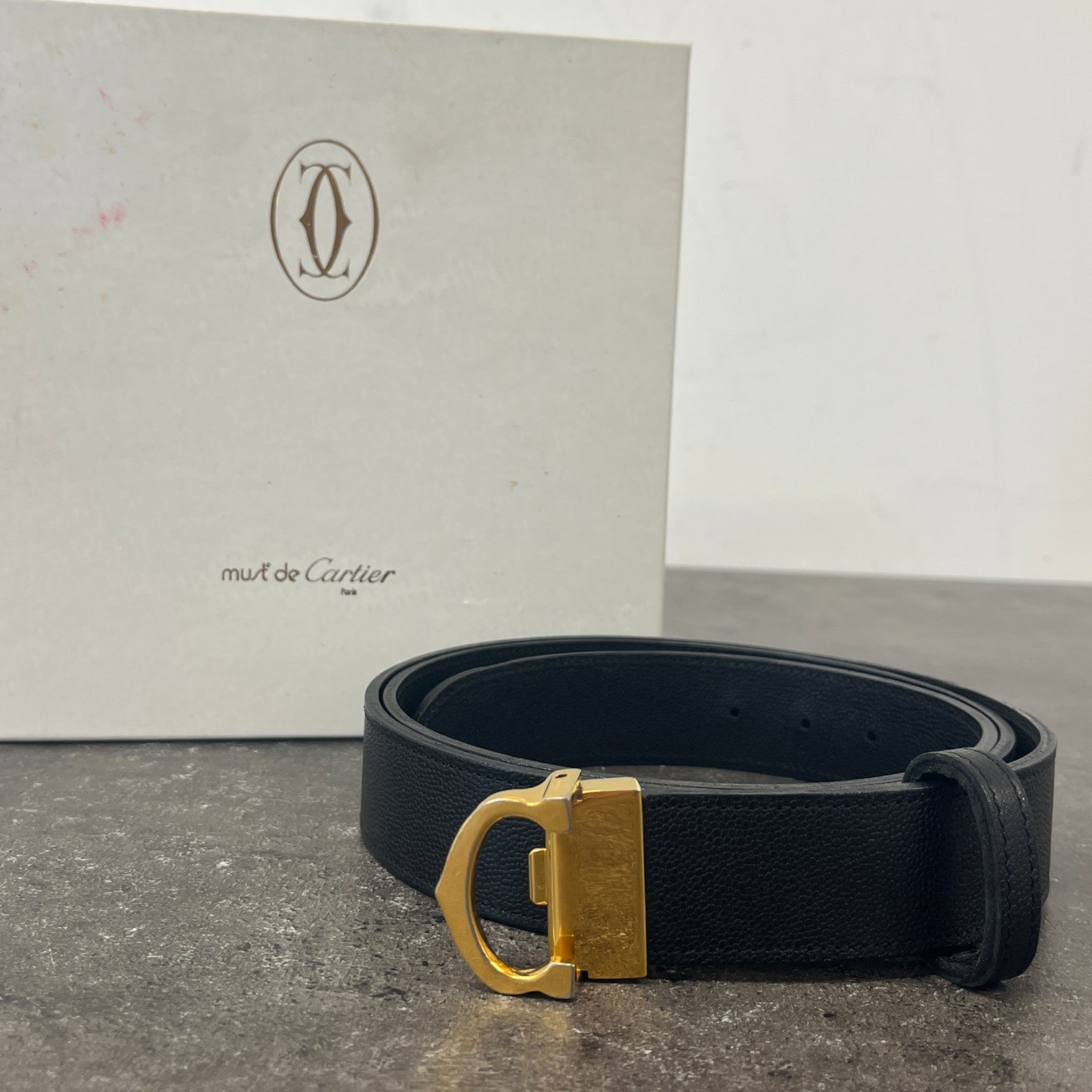 Men's C Logo Belt Black Size Waist 38"