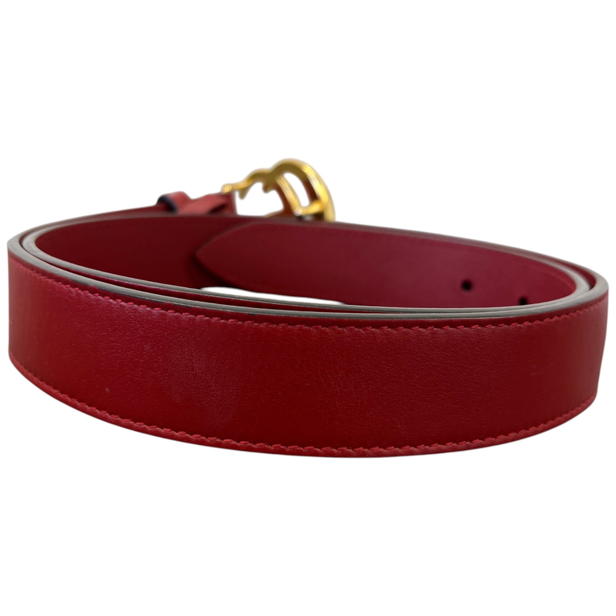 Women's Gg Marmont Belt Red Size 85CM / UK 10