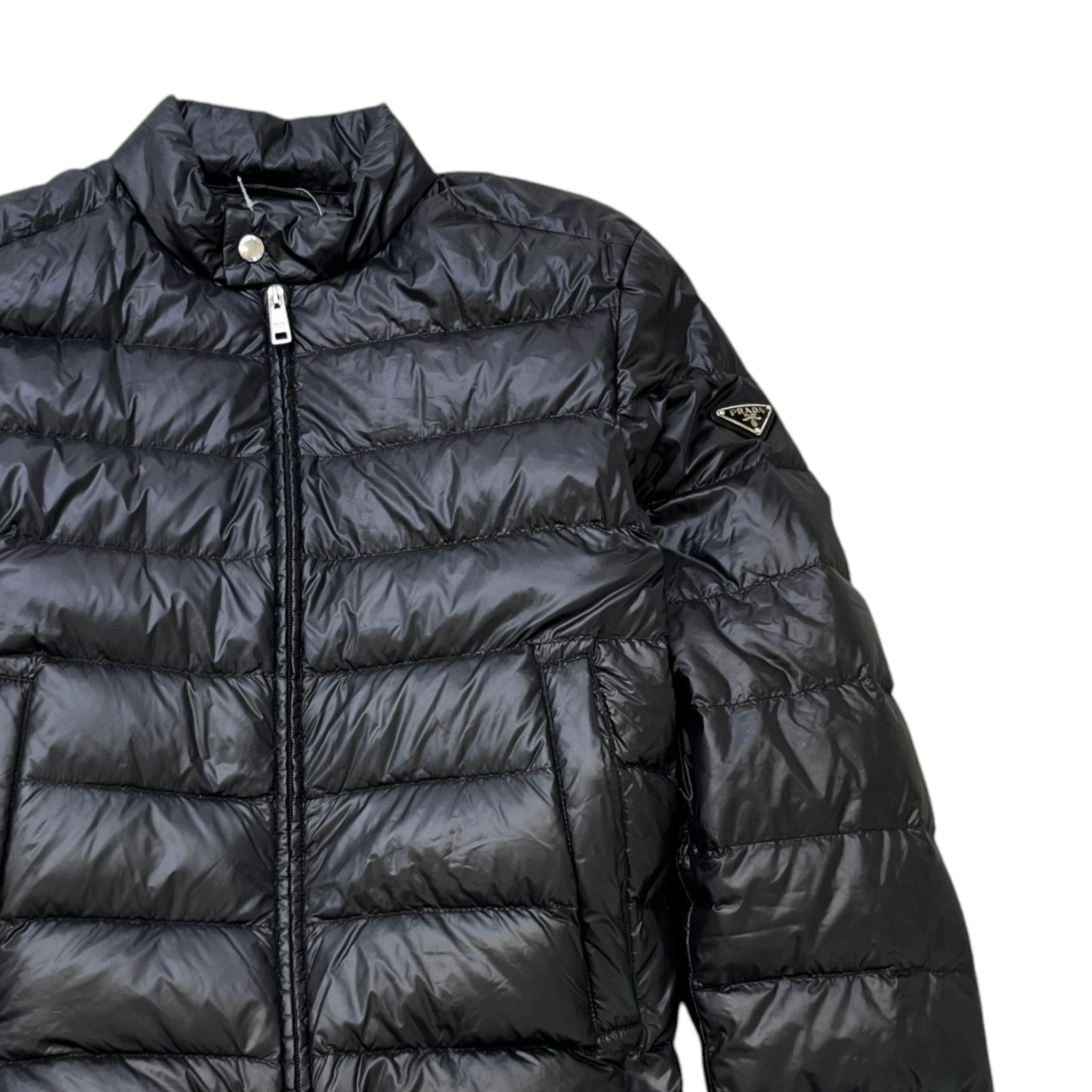 Men's Plaque Logo Down Jacket Black Size IT 46 / S