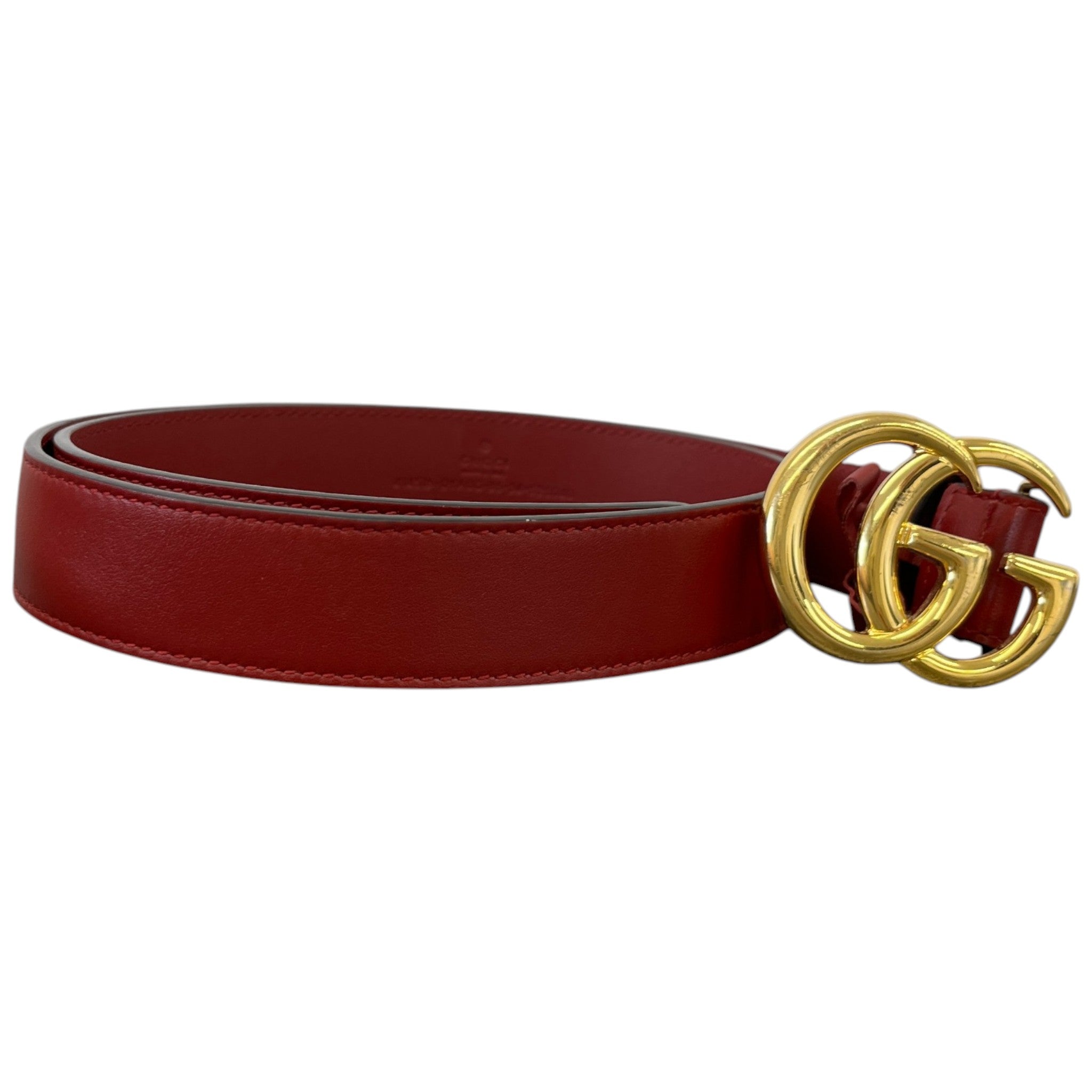 Women's Gg Marmont Belt Red Size 85CM / UK 10