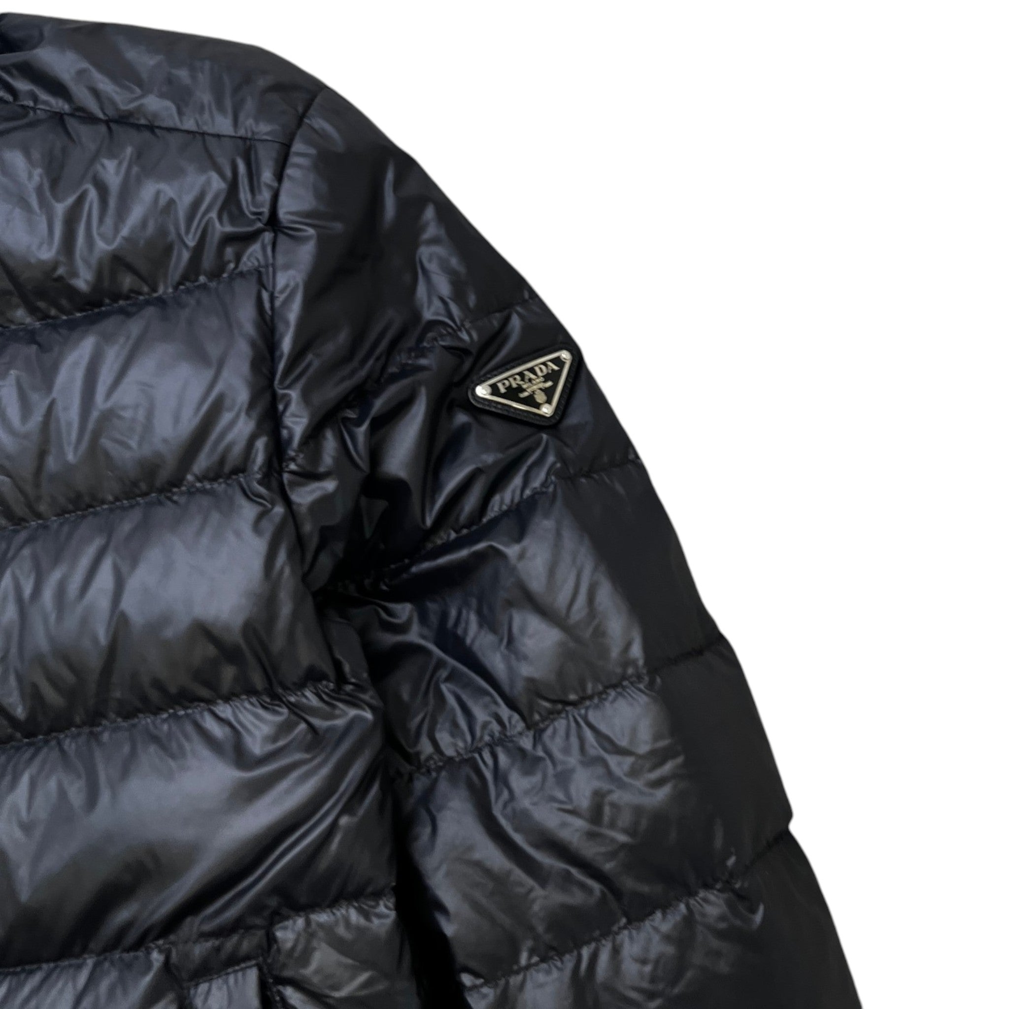 Men's Plaque Logo Down Jacket Black Size IT 46 / S
