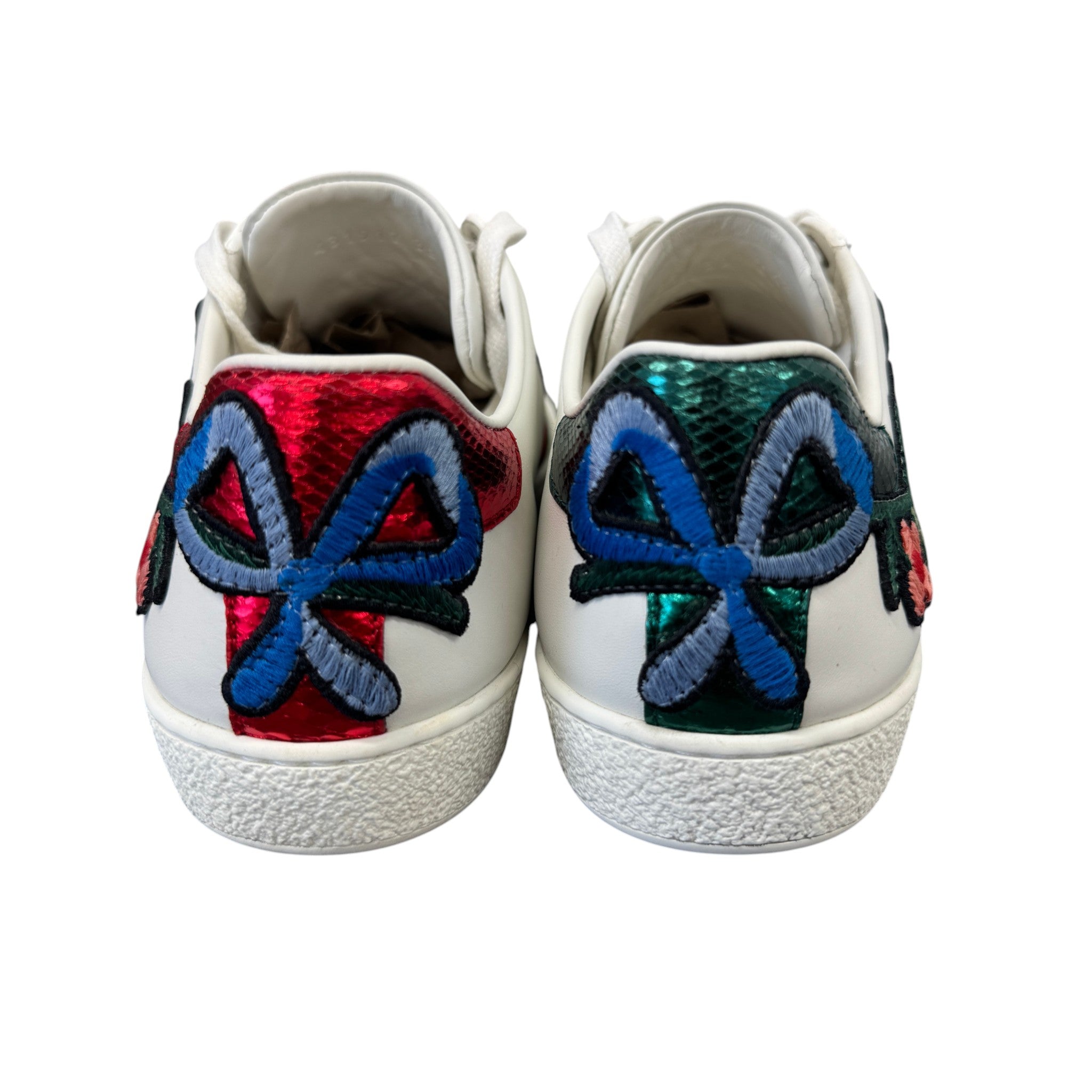 Women's Ace Web Floral Low Trainers White Size EU 38 / UK 5