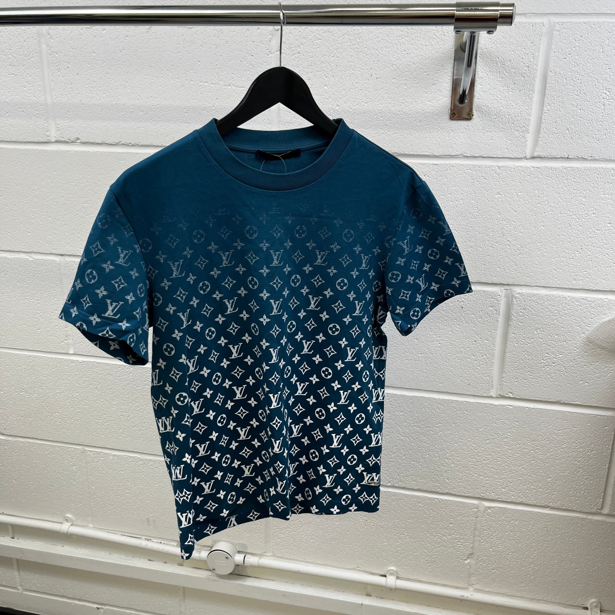 Men's Monogram Gradient T-Shirt Blue Size XS
