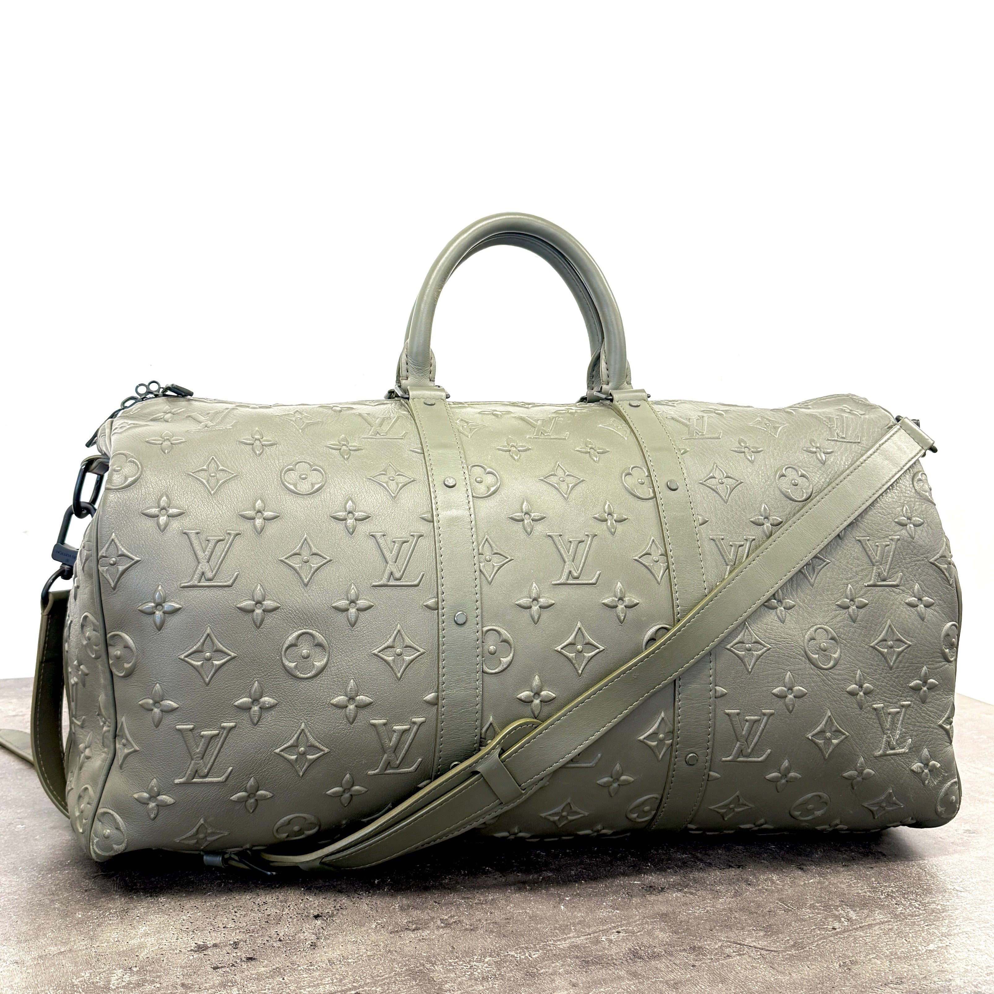 Men's Keepall Bandouliere 50 Monogram Bag Khaki