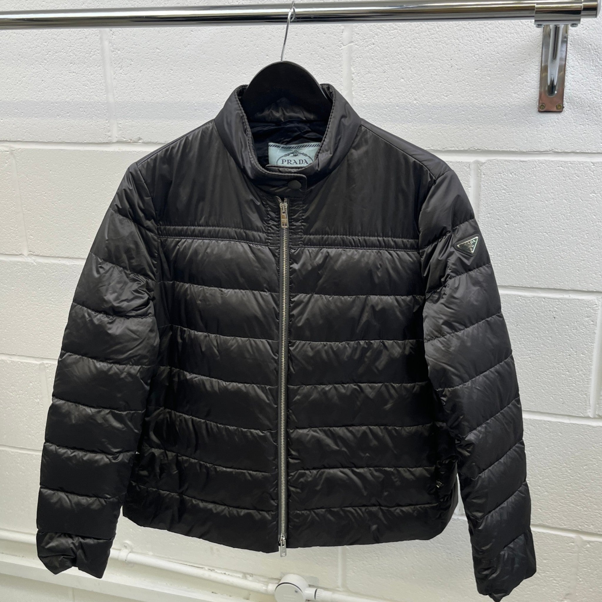 Men's Plaque Logo Down Jacket Black Size IT 48 / M