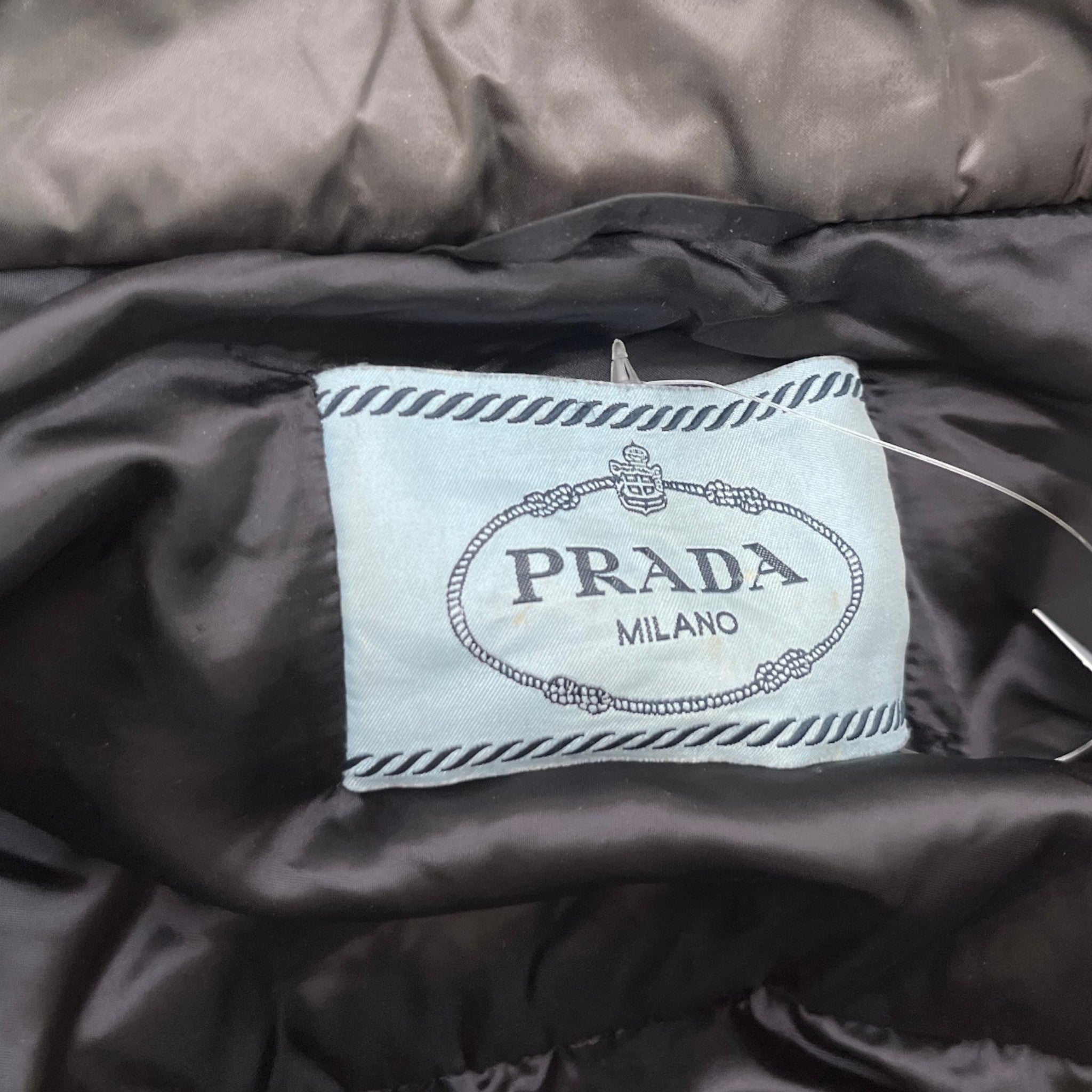 Men's Plaque Logo Down Jacket Black Size IT 48 / M