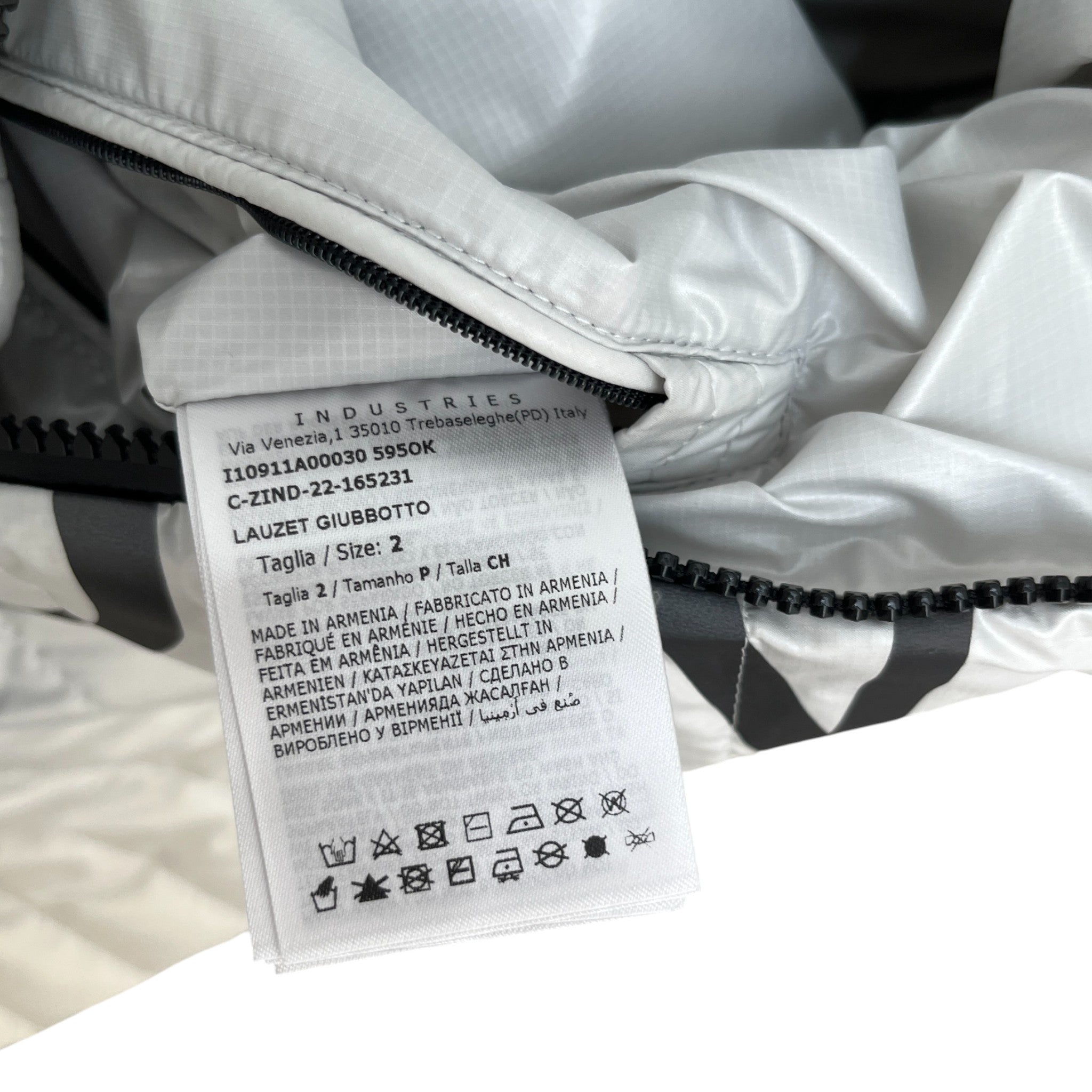 Men's Lauzet Down Jacket Grey Size 2 / M