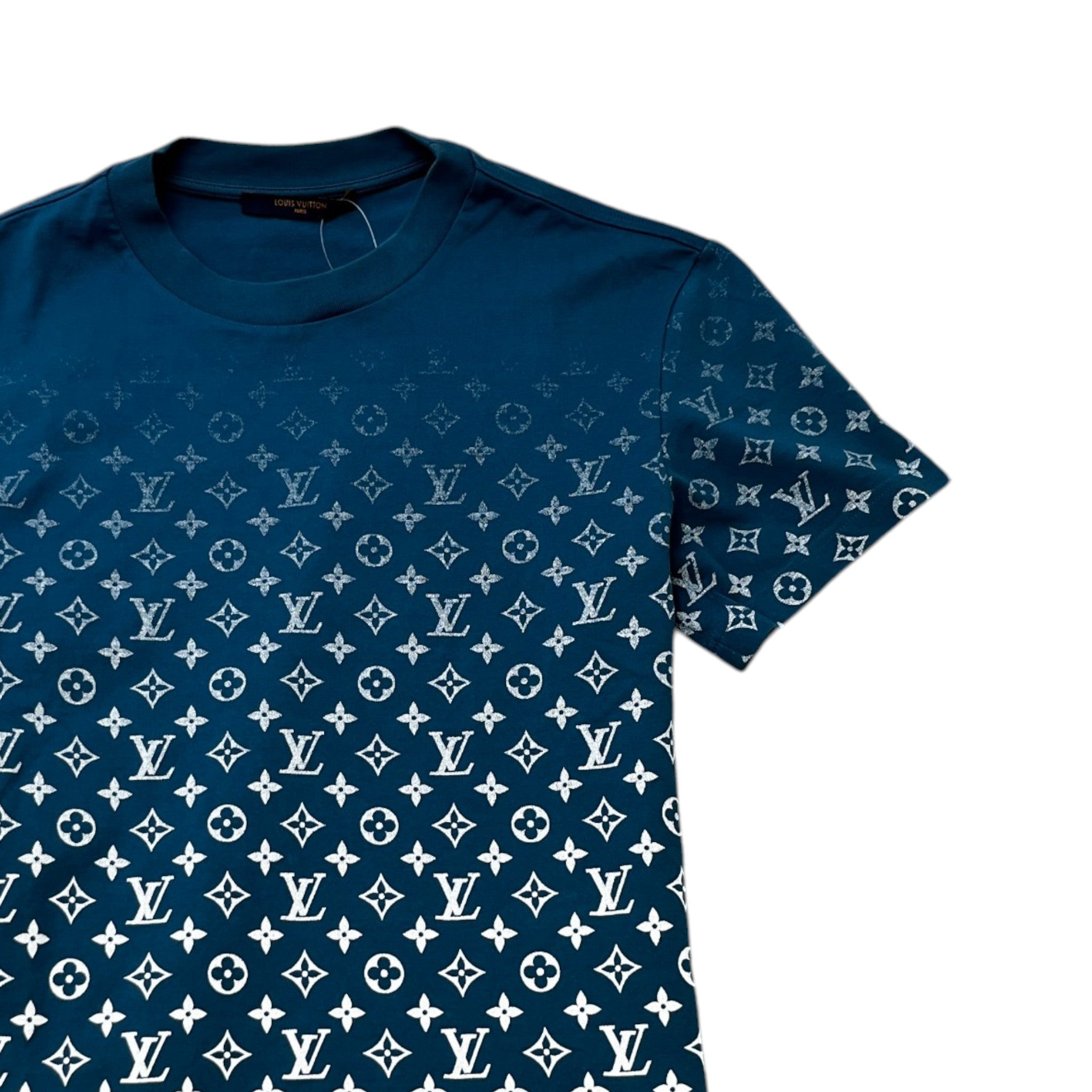 Men's Monogram Gradient T-Shirt Blue Size XS
