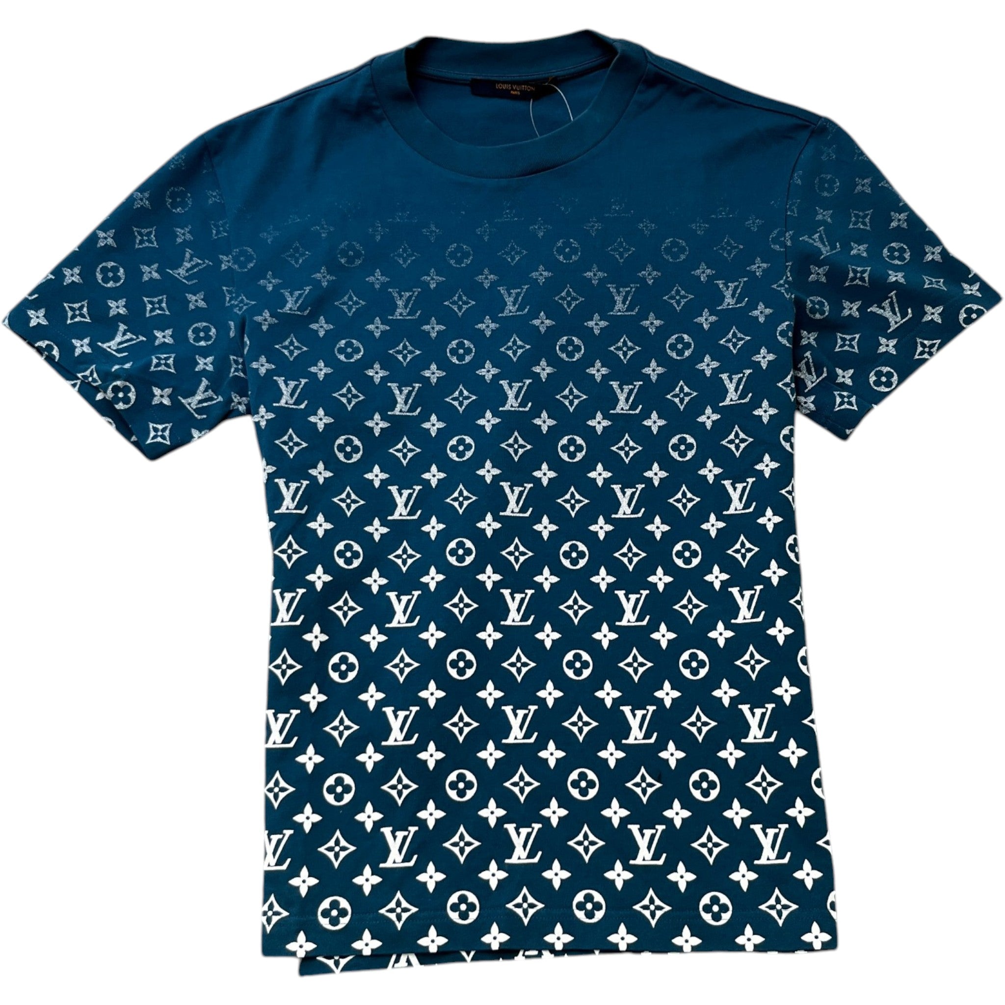 Men's Monogram Gradient T-Shirt Blue Size XS