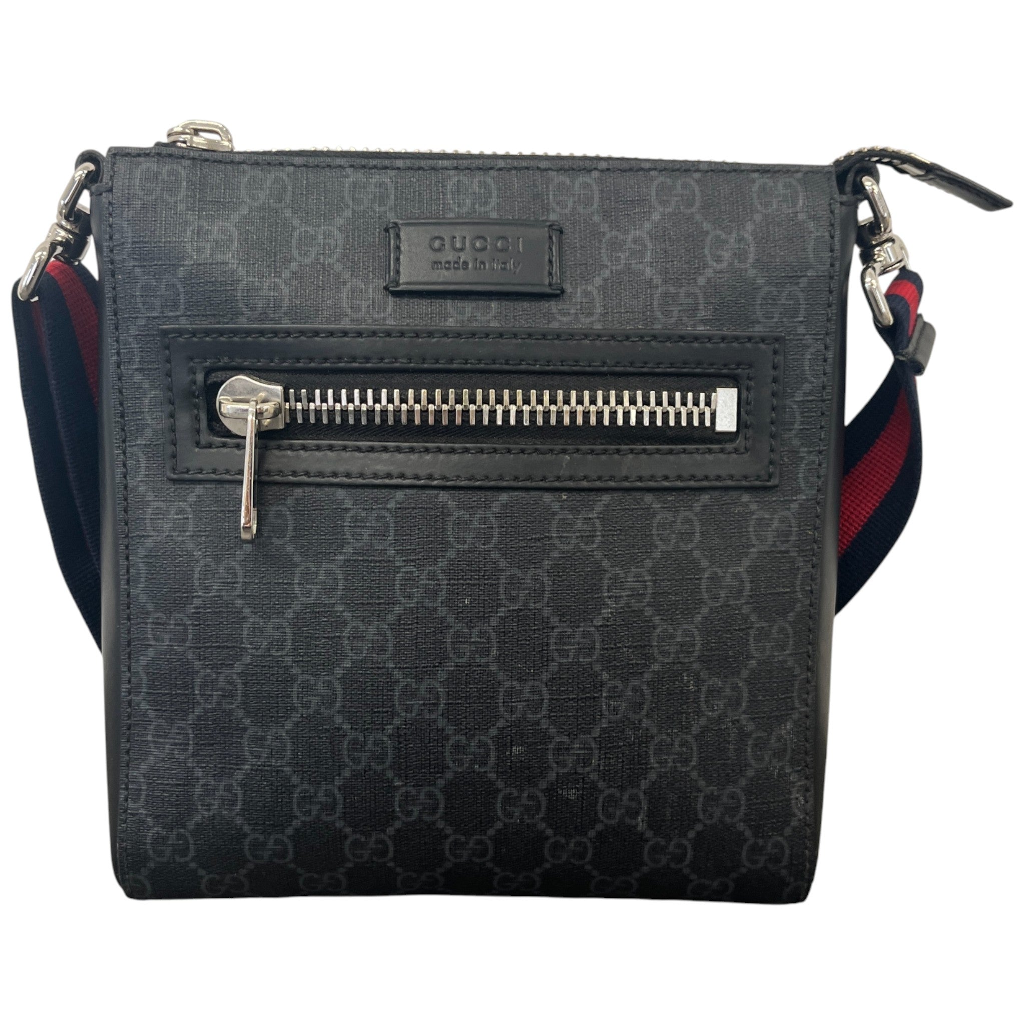 Men's Gg Supreme Messenger Bag Black