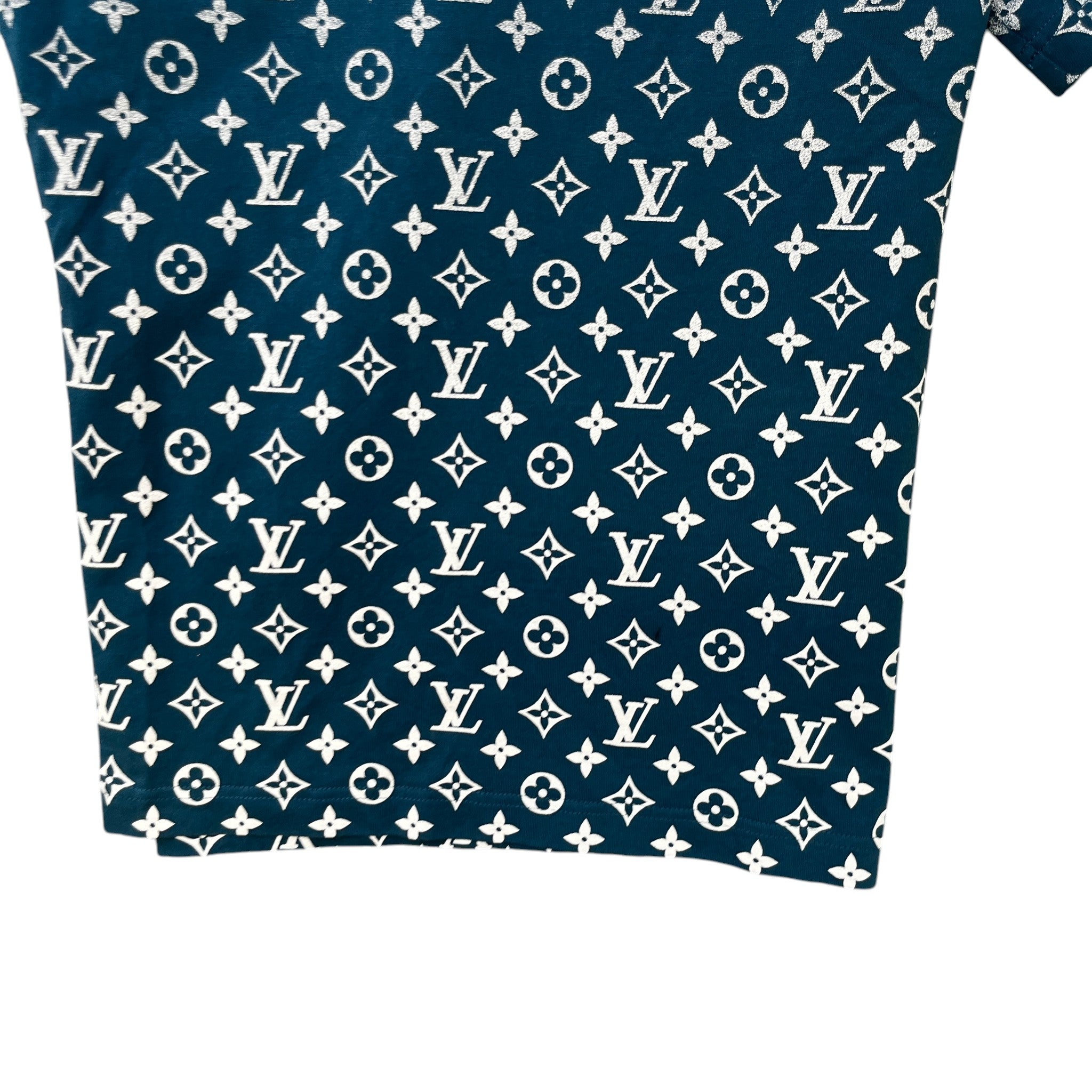 Men's Monogram Gradient T-Shirt Blue Size XS