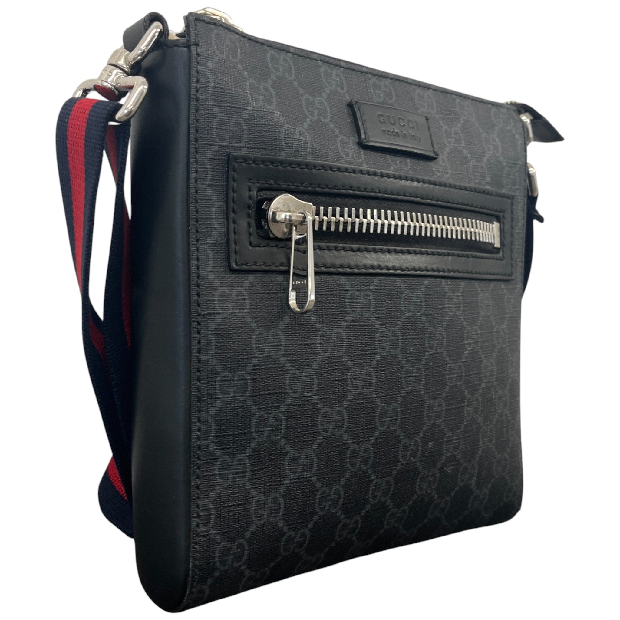 Men's Gg Supreme Messenger Bag Black