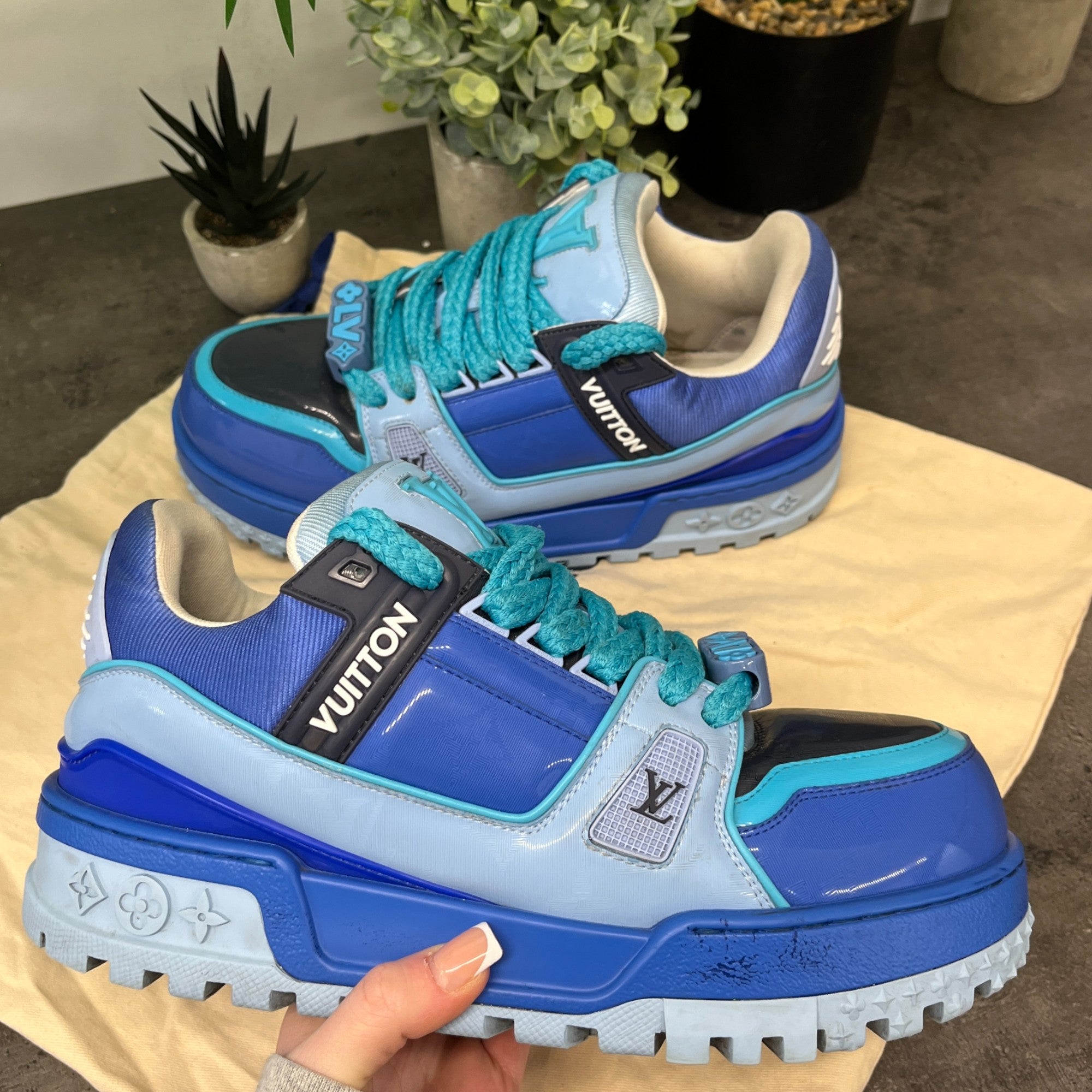 Men's Maxi Low Trainers Blue Size EU 40.5 / UK 6.5