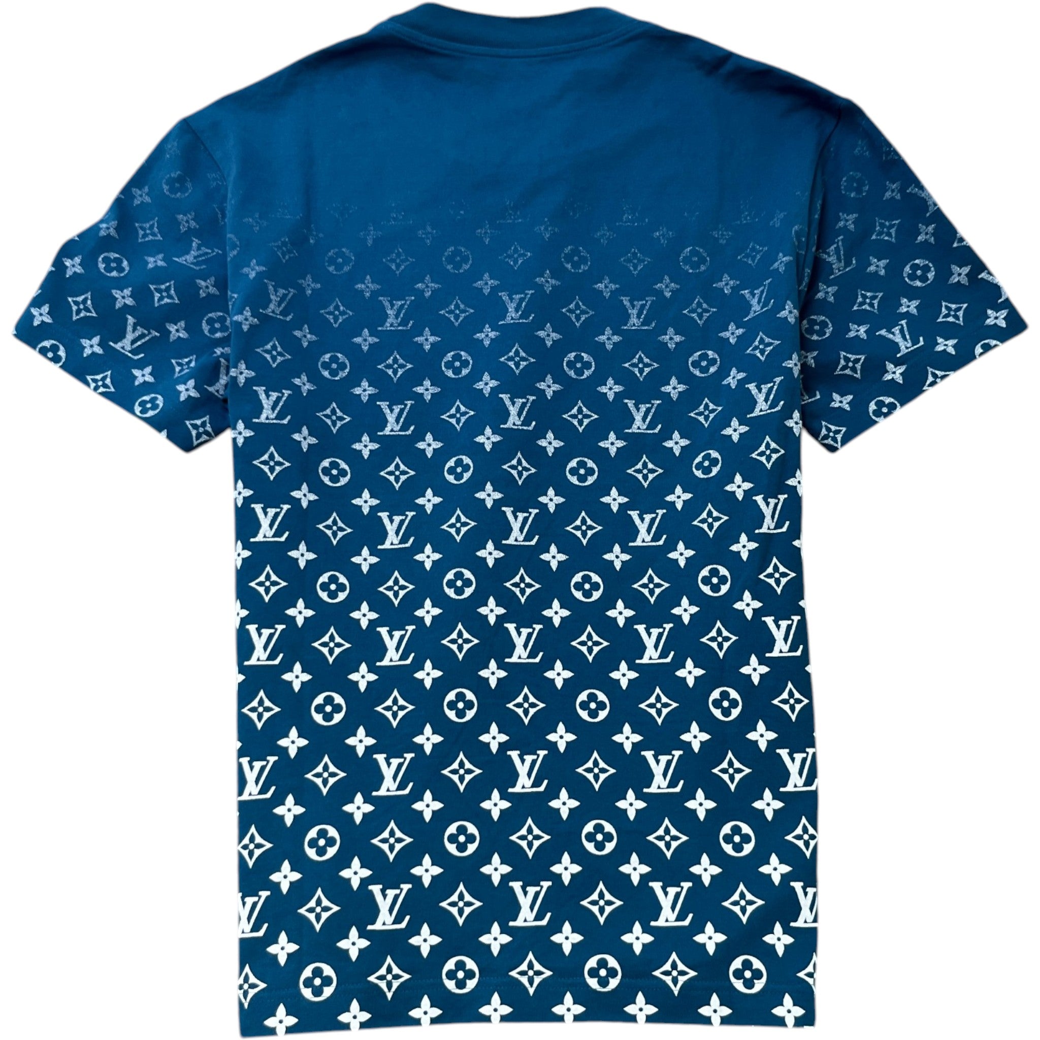 Men's Monogram Gradient T-Shirt Blue Size XS