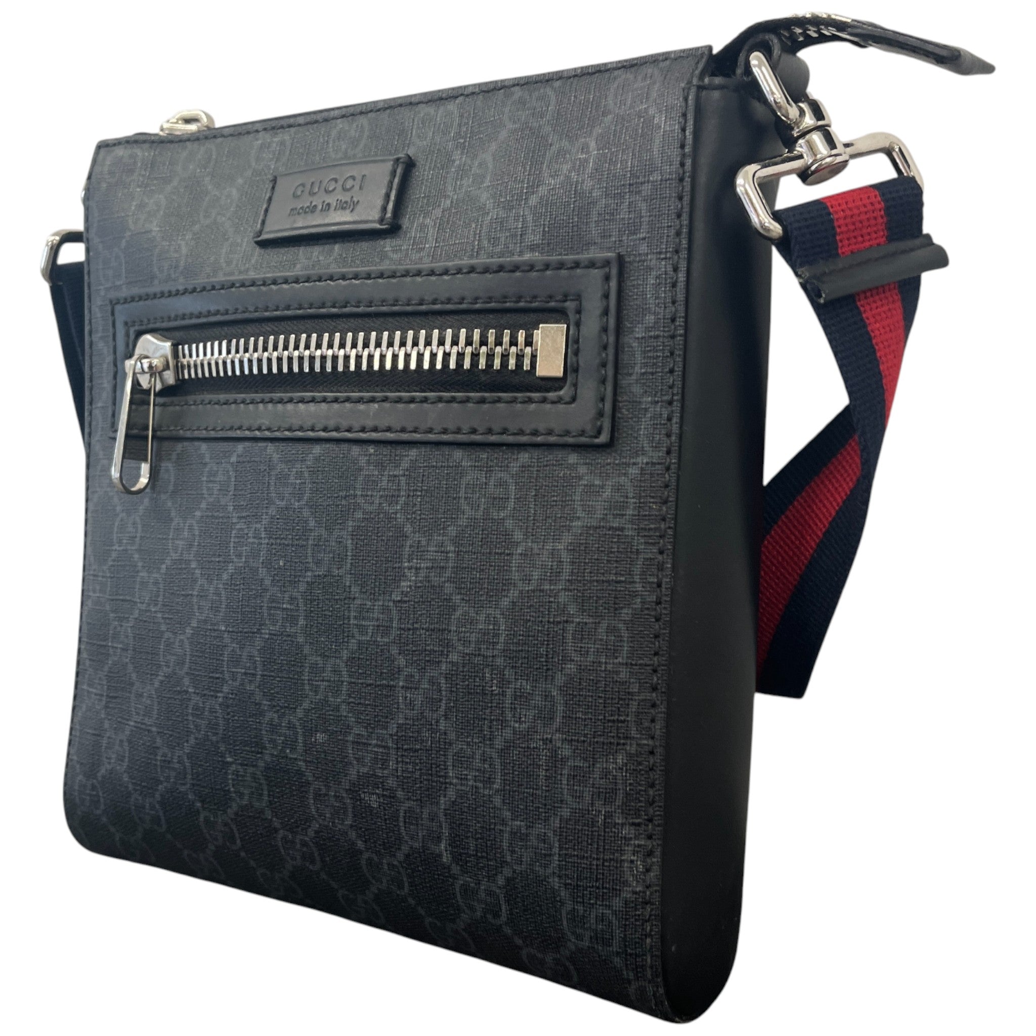 Men's Gg Supreme Messenger Bag Black