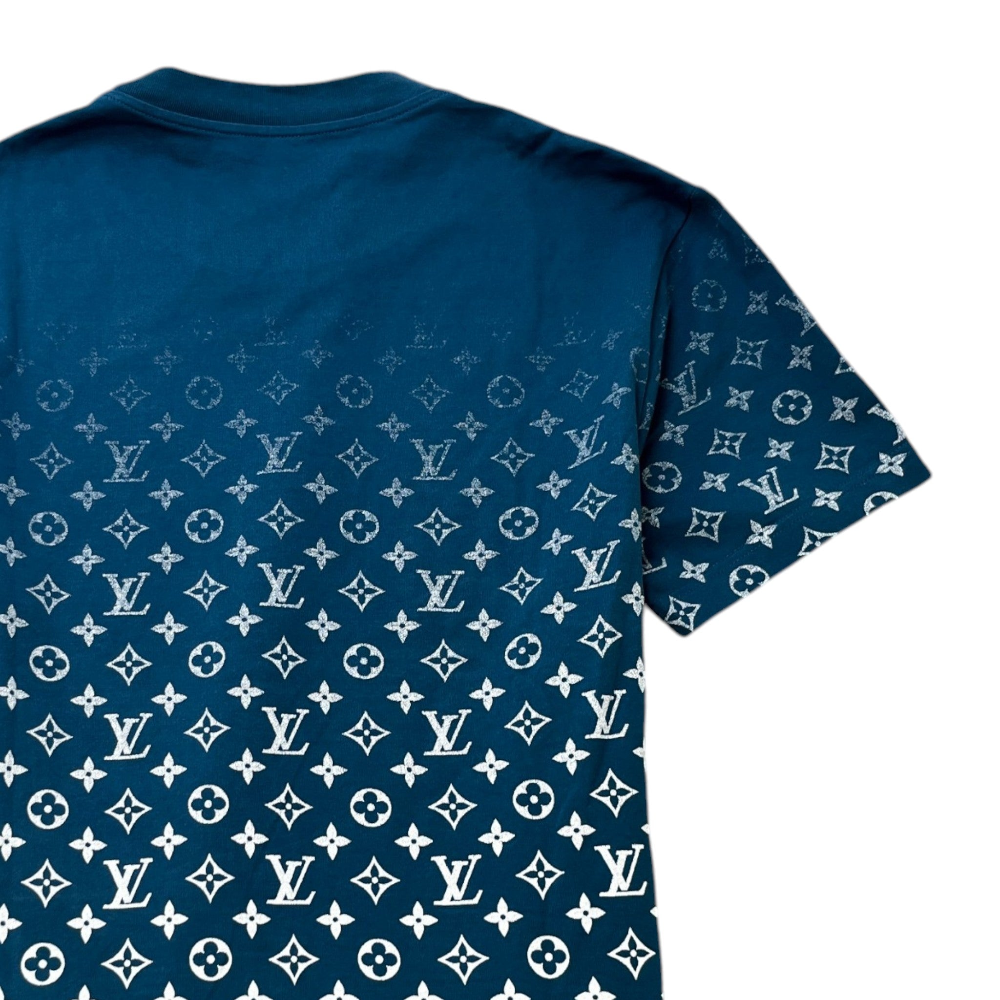 Men's Monogram Gradient T-Shirt Blue Size XS