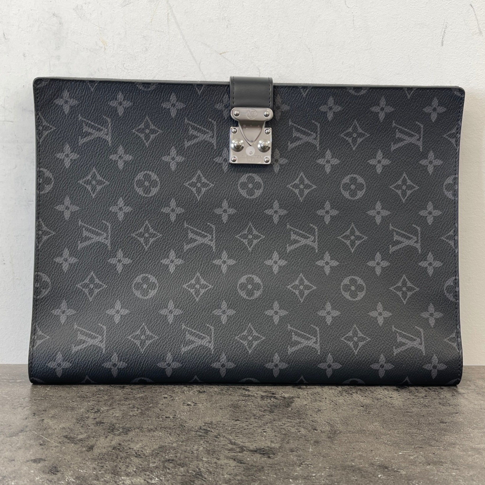 Men's Monogram Eclipse Porte Documents Frank Gm Laptop Casen Pouch Black
