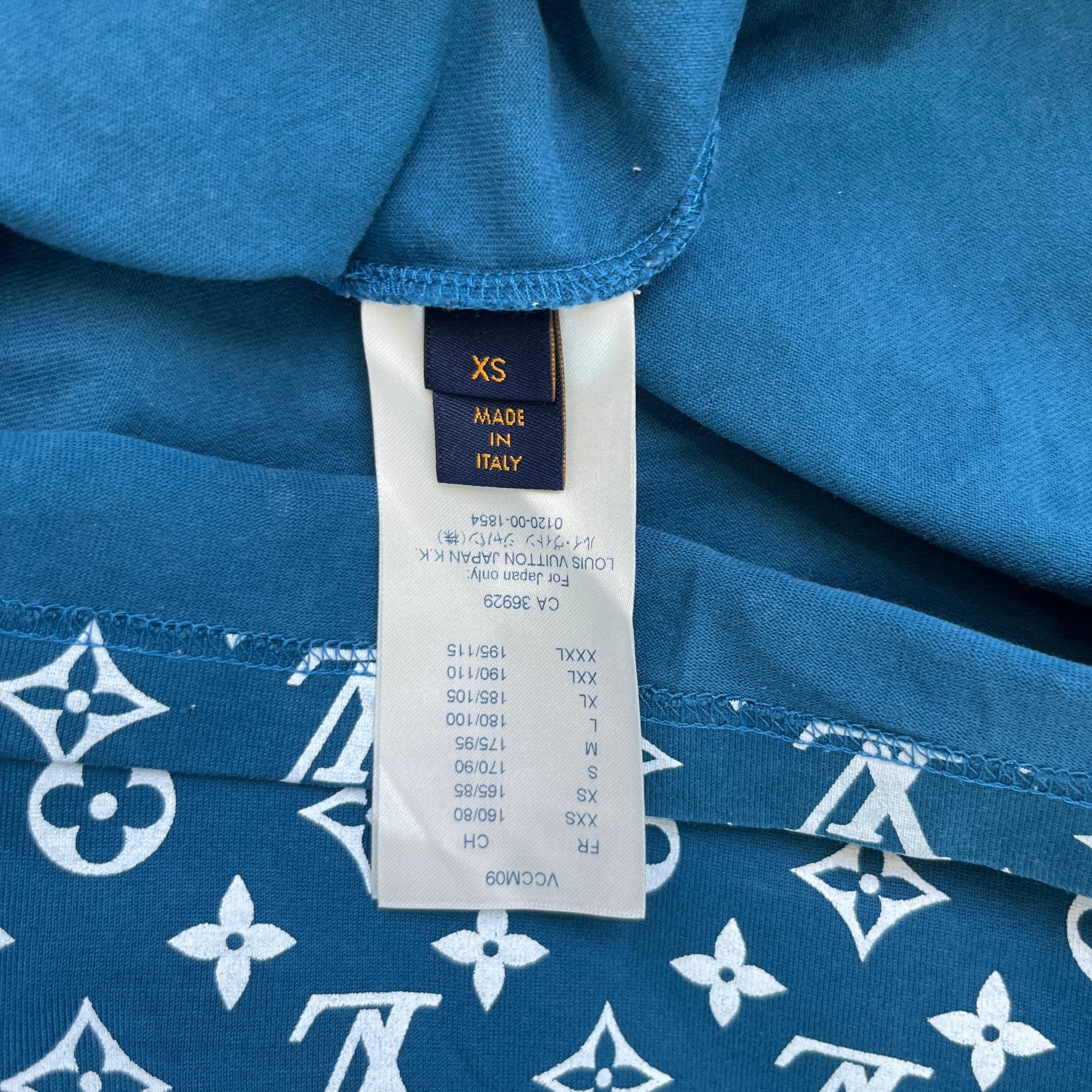 Men's Monogram Gradient T-Shirt Blue Size XS